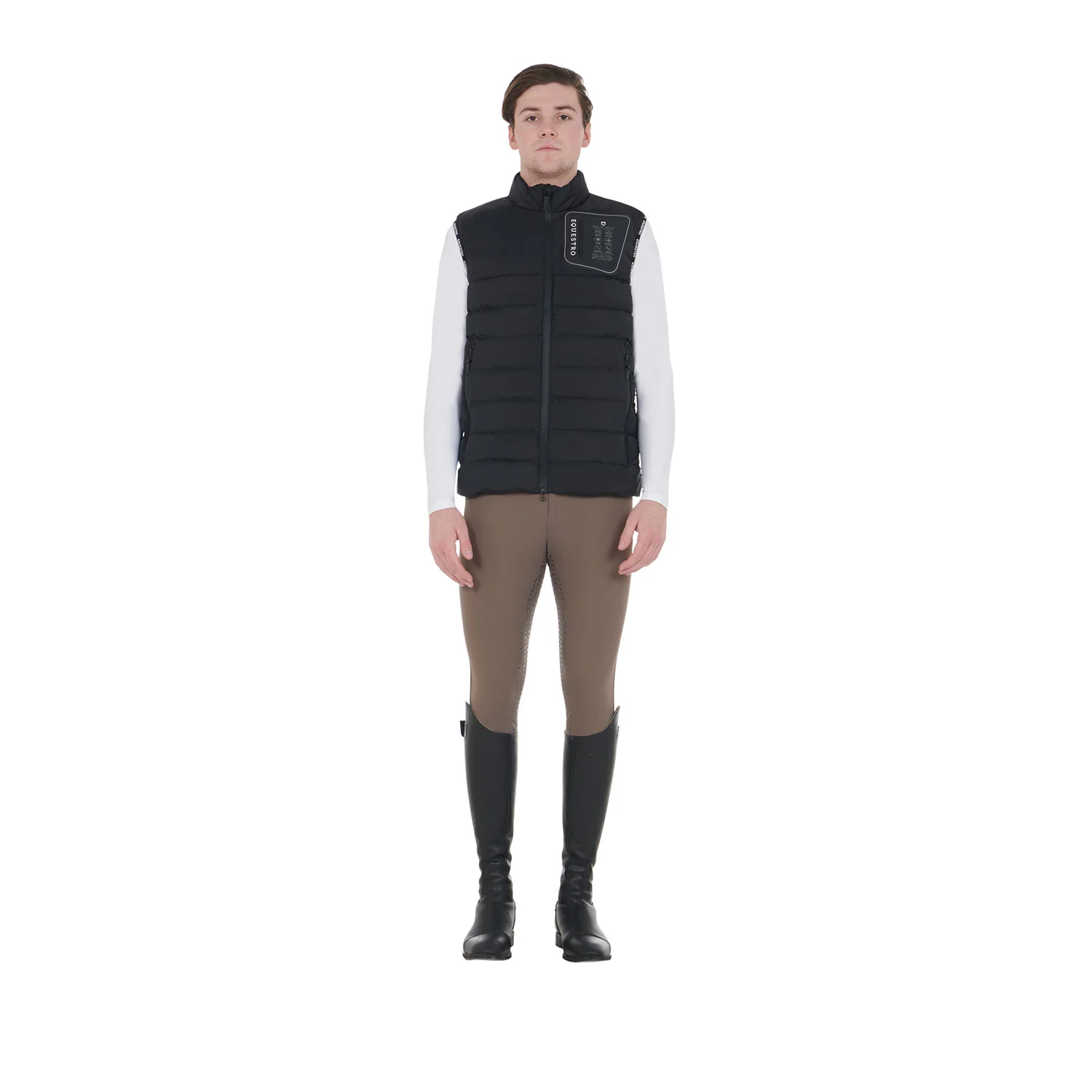 Equestro Men's Stretch Fabric Vest Silicone Patch - Image 6