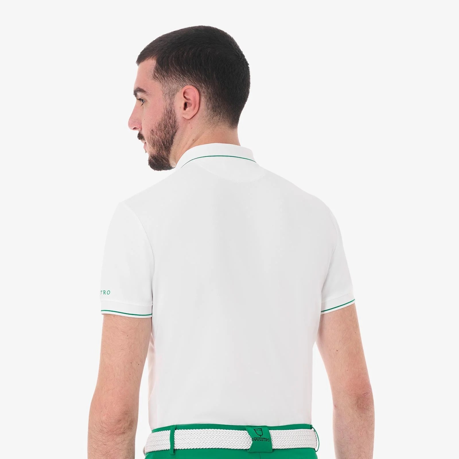 Equestro Men's Training Polo With Contrasting Details - Image 2