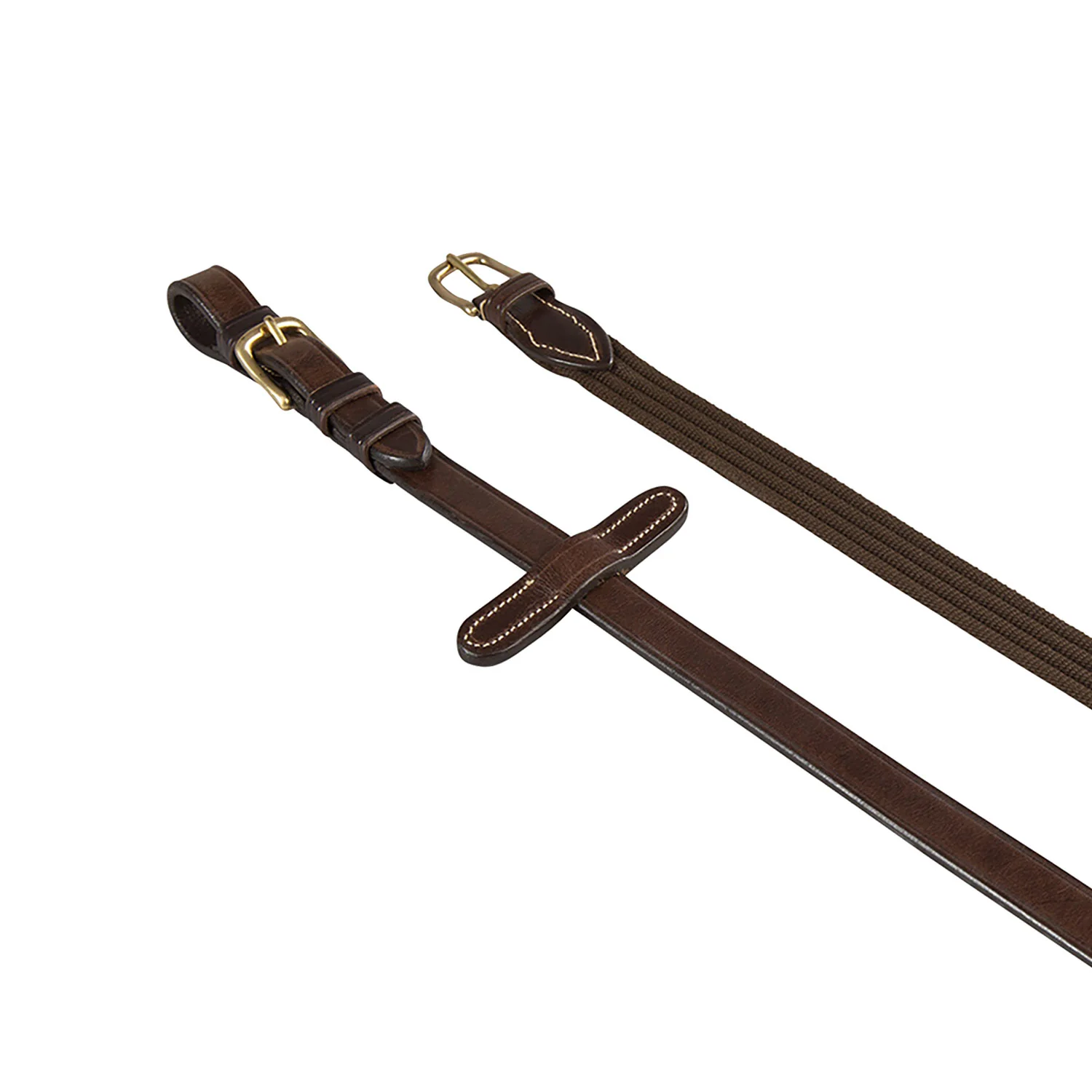 Equestro Reins For English Bridle With Brass Buckles - Image 6