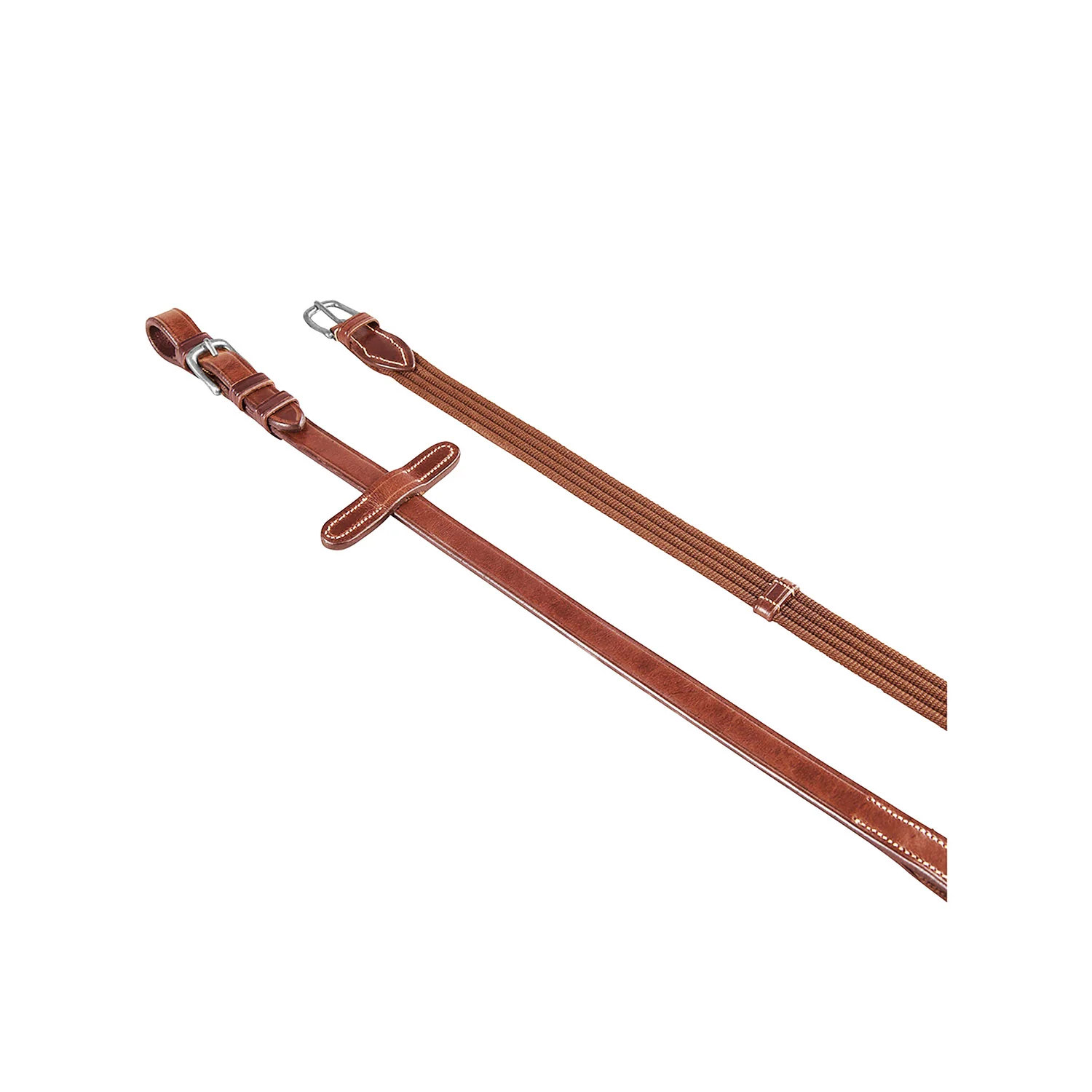 Equestro Reins For English Bridle With Silver Buckles - Image 3