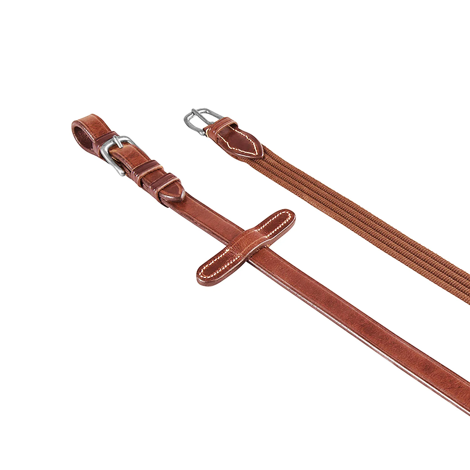 Equestro Reins For English Bridle With Silver Buckles - Image 4