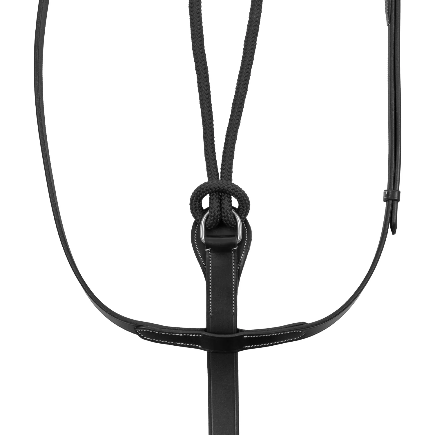Equestro Reins With Leather And Rubber Martingale - Image 2