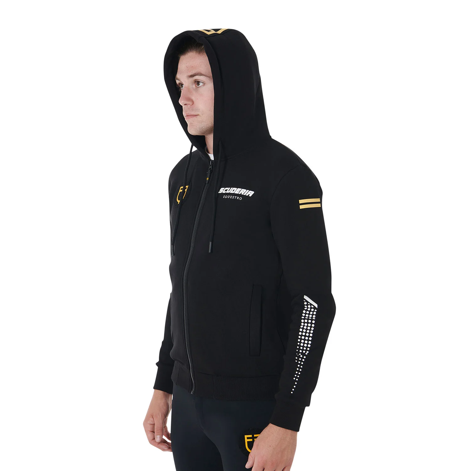 Equestro Scuderia Equestro Men's Hooded Sweatshirt Fleece - Image 4