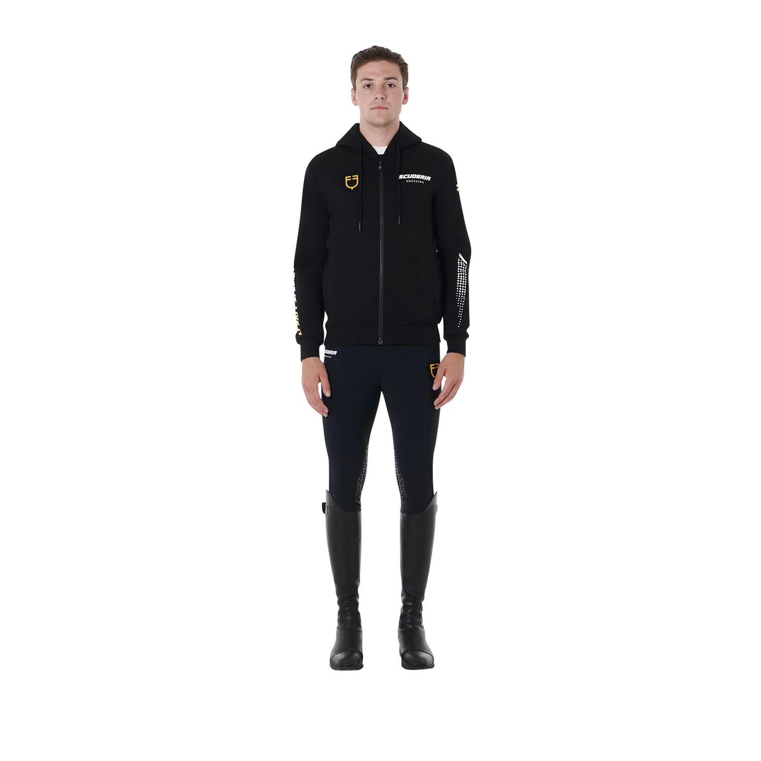 Equestro Scuderia Equestro Men's Hooded Sweatshirt Fleece - Image 7