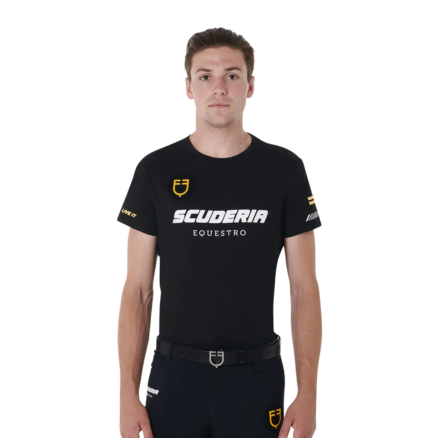 Equestro Scuderia Equestro Men's Stretch Cotton T-Shirt