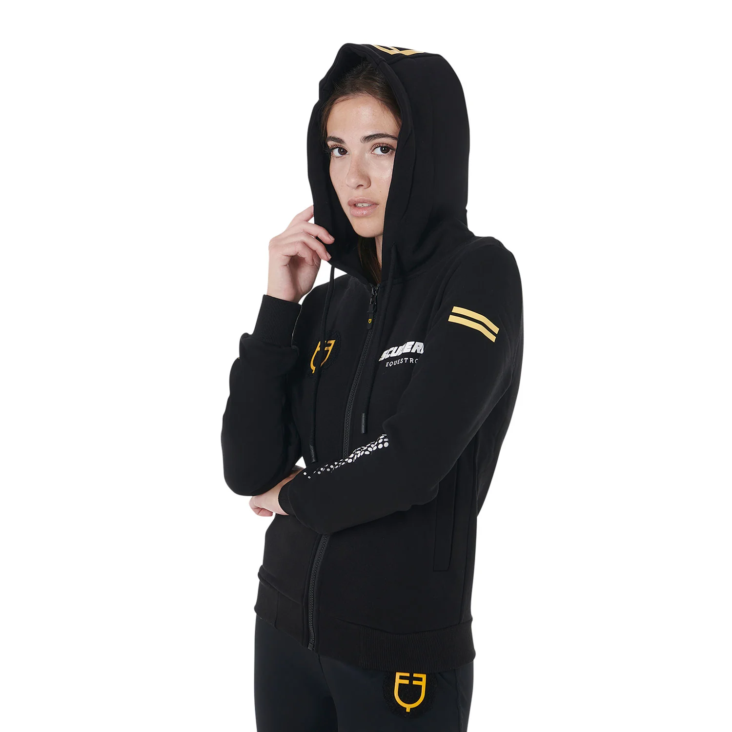 Equestro Scuderia Equestro Women's Hooded Sweatshirt Fleece - Image 5