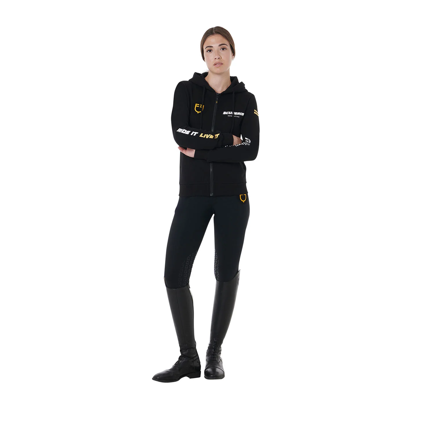 Equestro Scuderia Equestro Women's Hooded Sweatshirt Fleece - Image 6