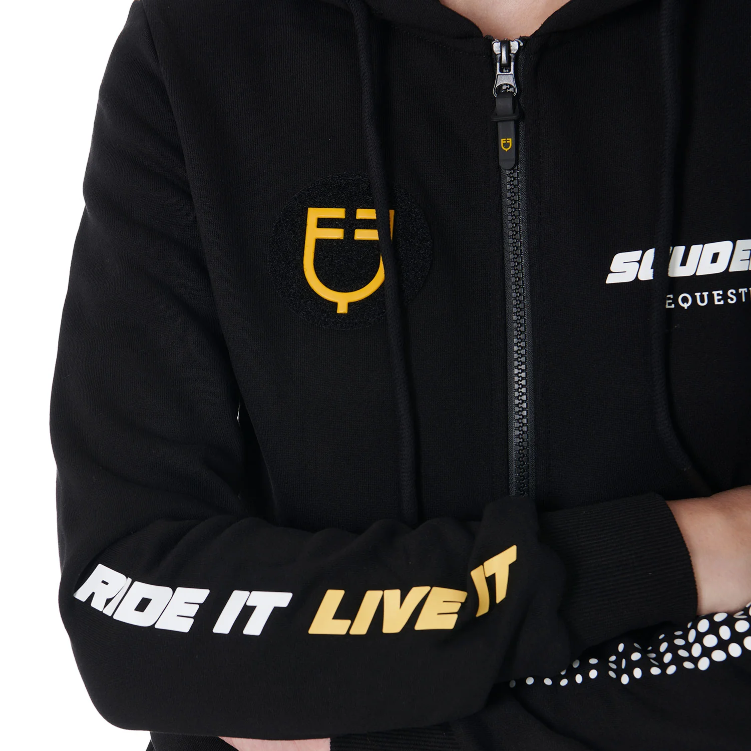 Equestro Scuderia Equestro Women's Hooded Sweatshirt French Terry - Image 3