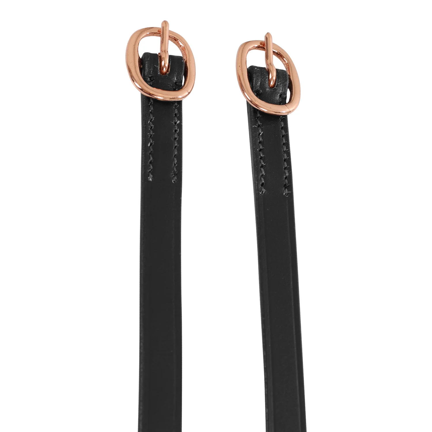 Equestro Spur Straps In Leather And Rose Gold Buckle - Image 3