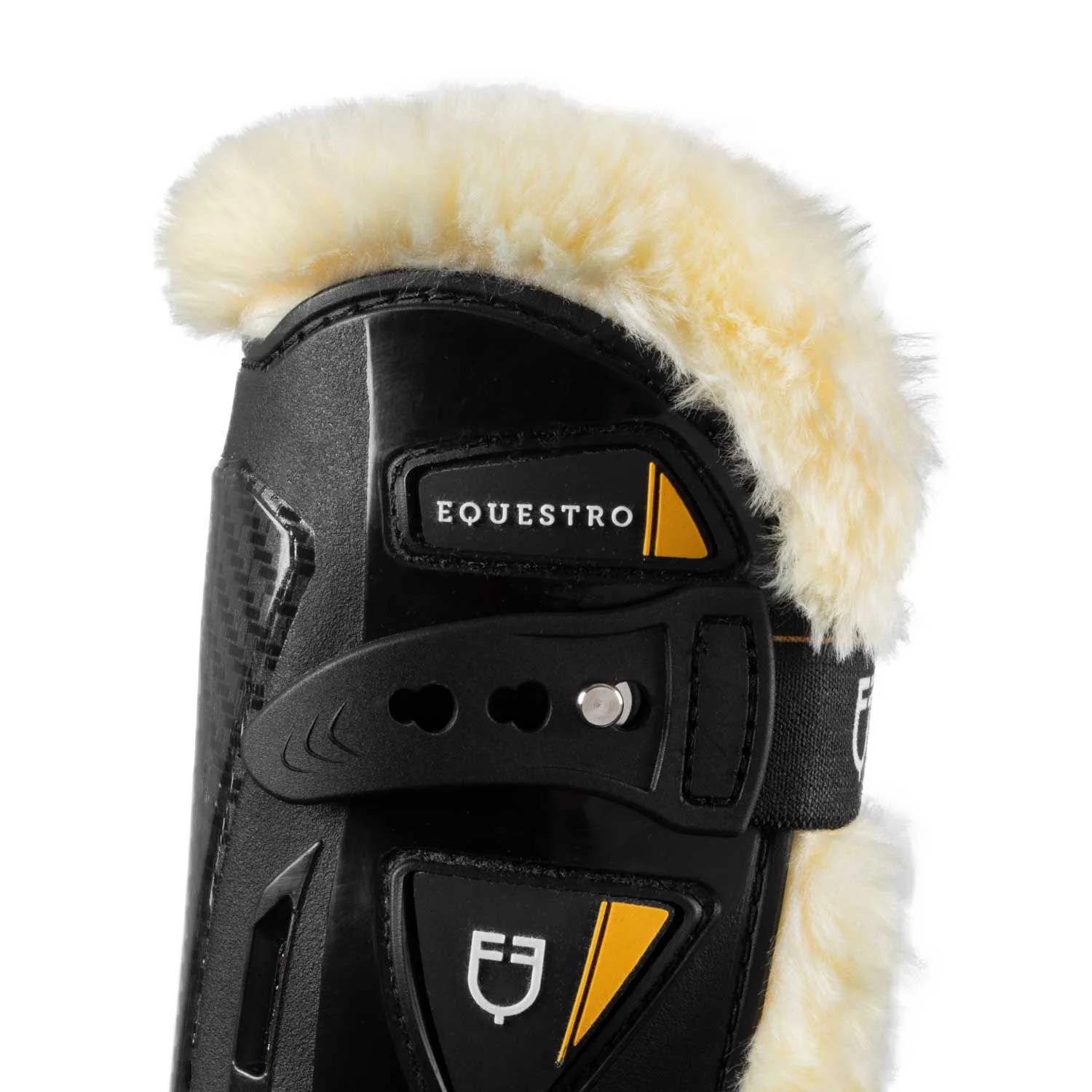 Equestro Synthetic Sheepskin Quick Release Tendon Boots - Image 5