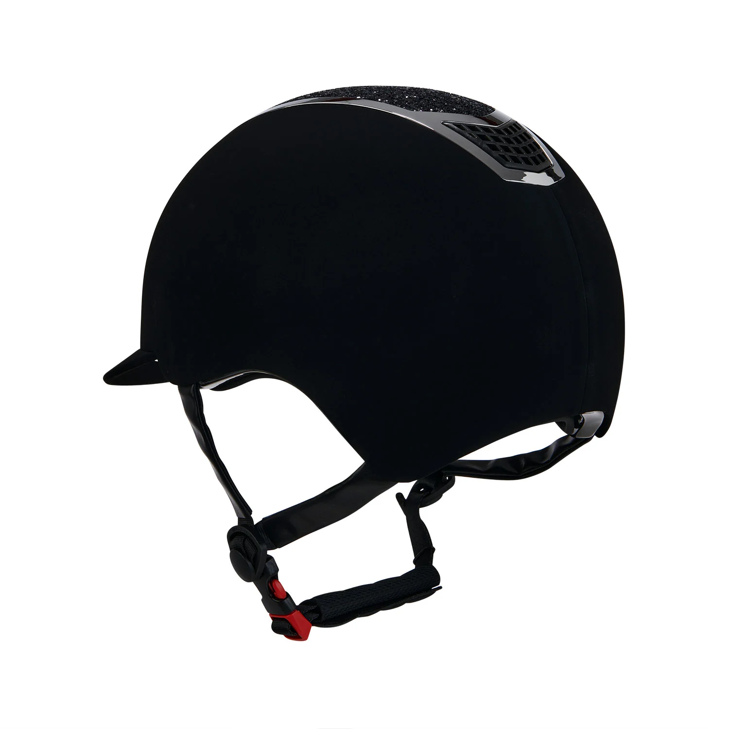 Equestro Ultra-Light Velvet Helmet With Rhinestones - Image 2
