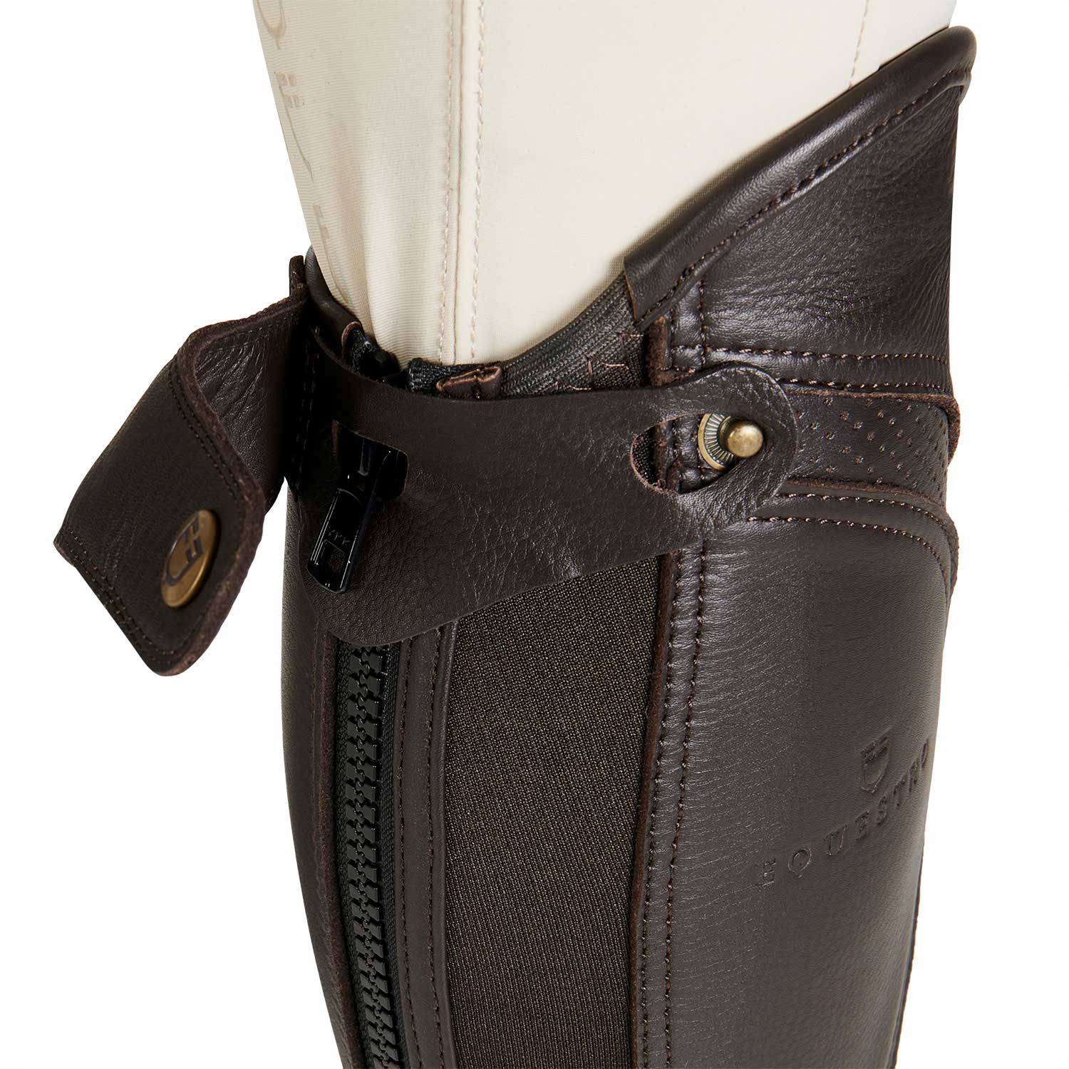 Equestro Unisex Gaiters Perforated Leather Maximum Comfort - Image 16