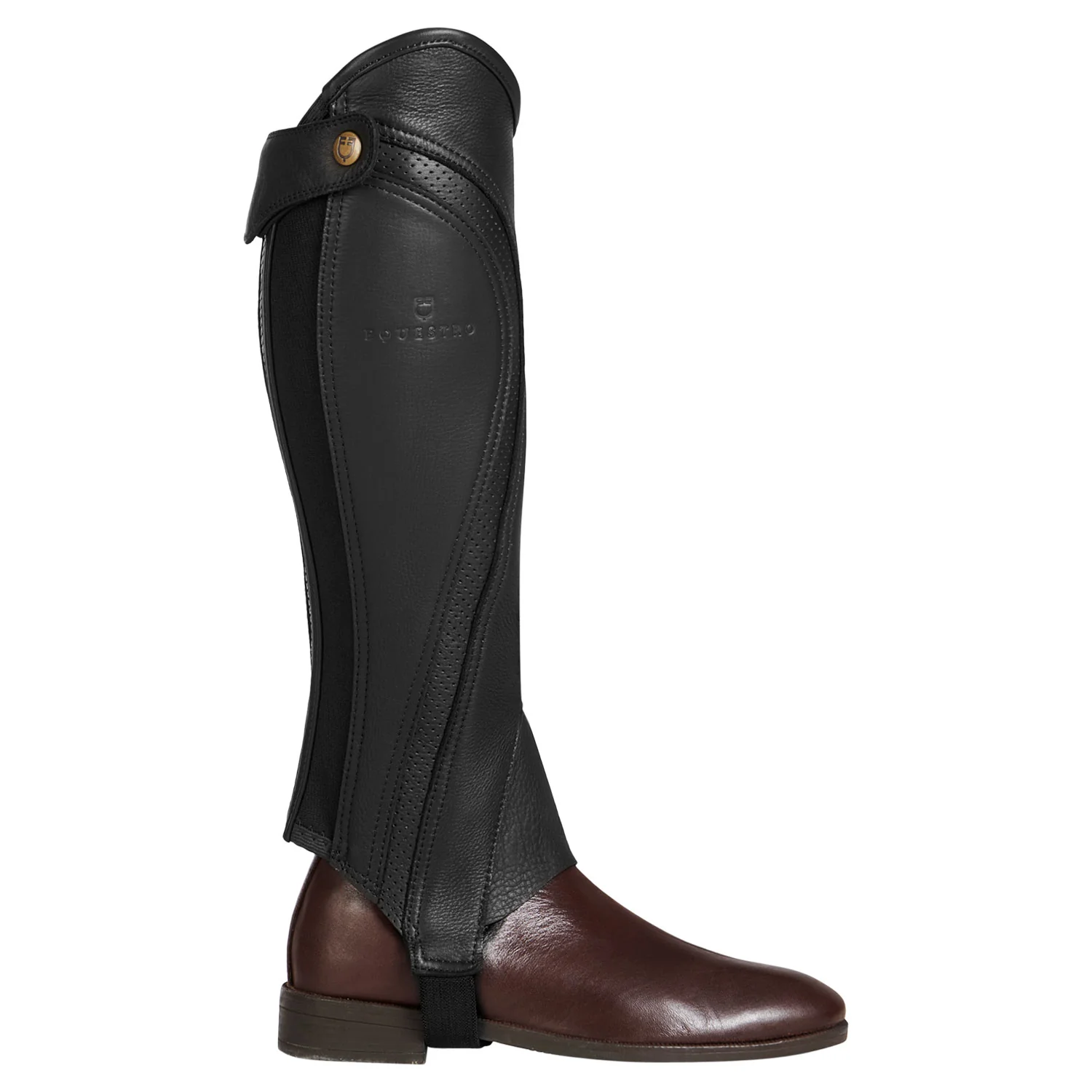 Equestro Unisex Gaiters Perforated Leather Maximum Comfort - Image 2