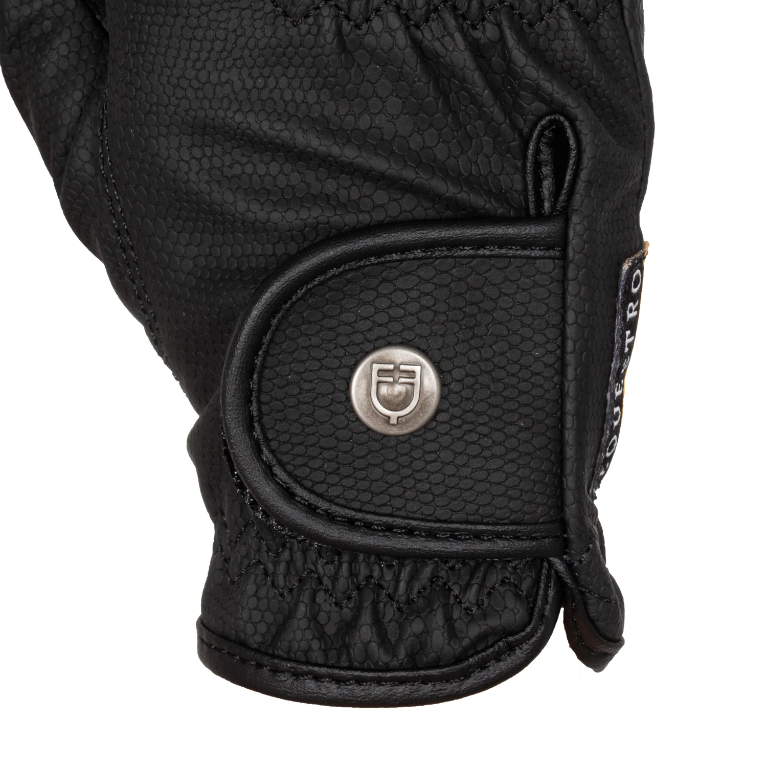 Equestro Unisex Gloves In Soft Synthetic Leather With Velcro Fastening - Image 3