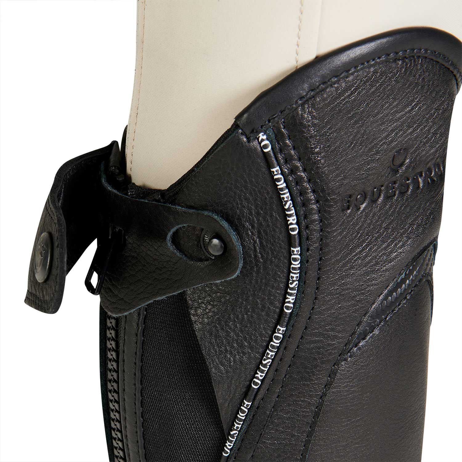 Equestro Unisex Leather Gaiters With Contrasting Profile - Image 7