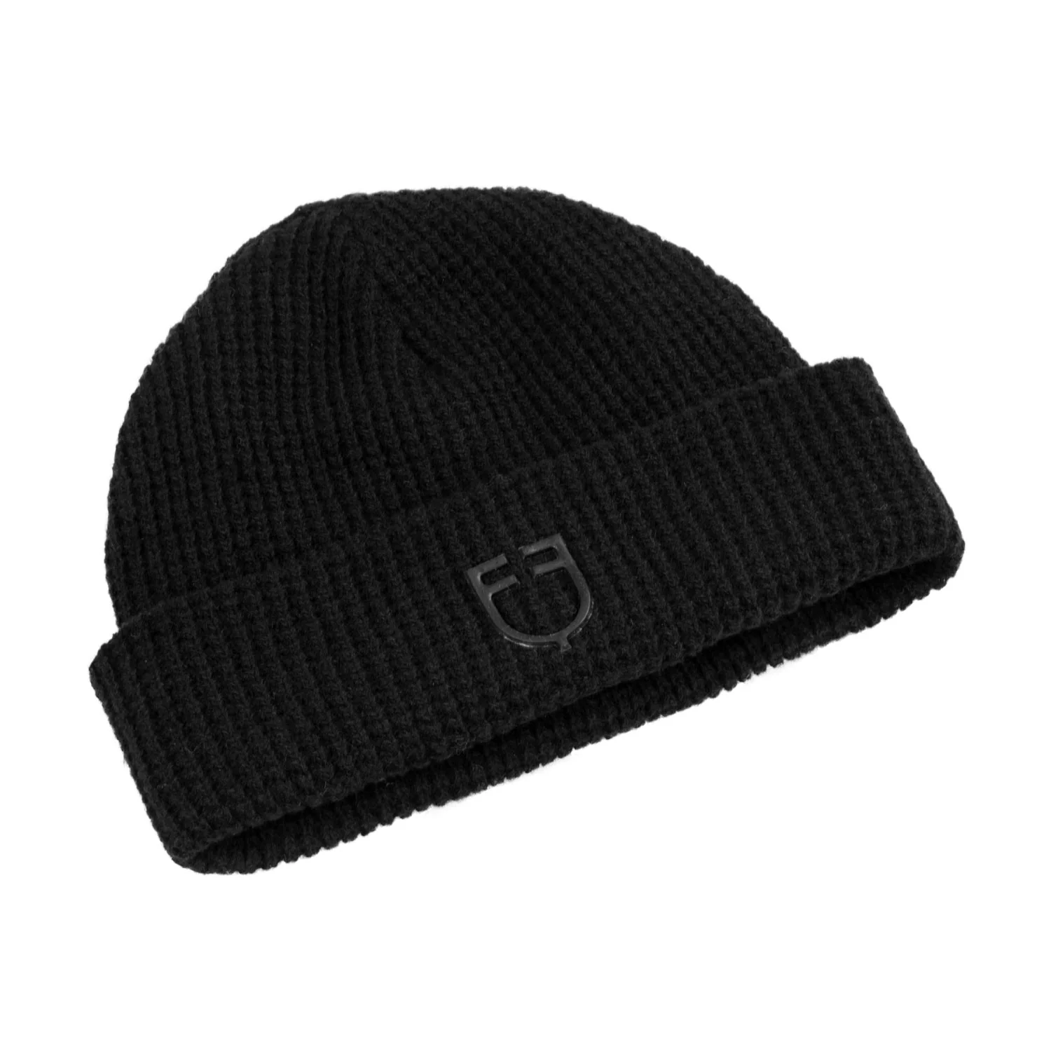 Equestro Unisex Ribbed Wool Beanie With Logo - Image 2