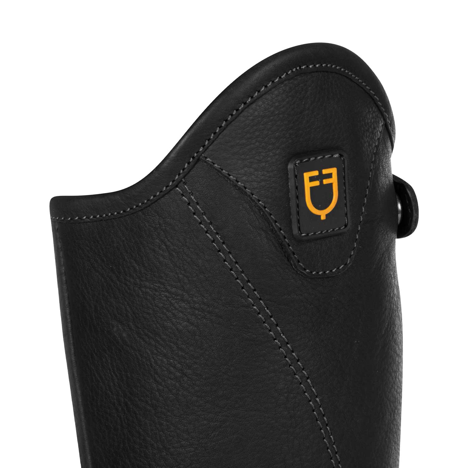 Equestro Unisex Short Leather Gaiters With Side Zip - Image 4