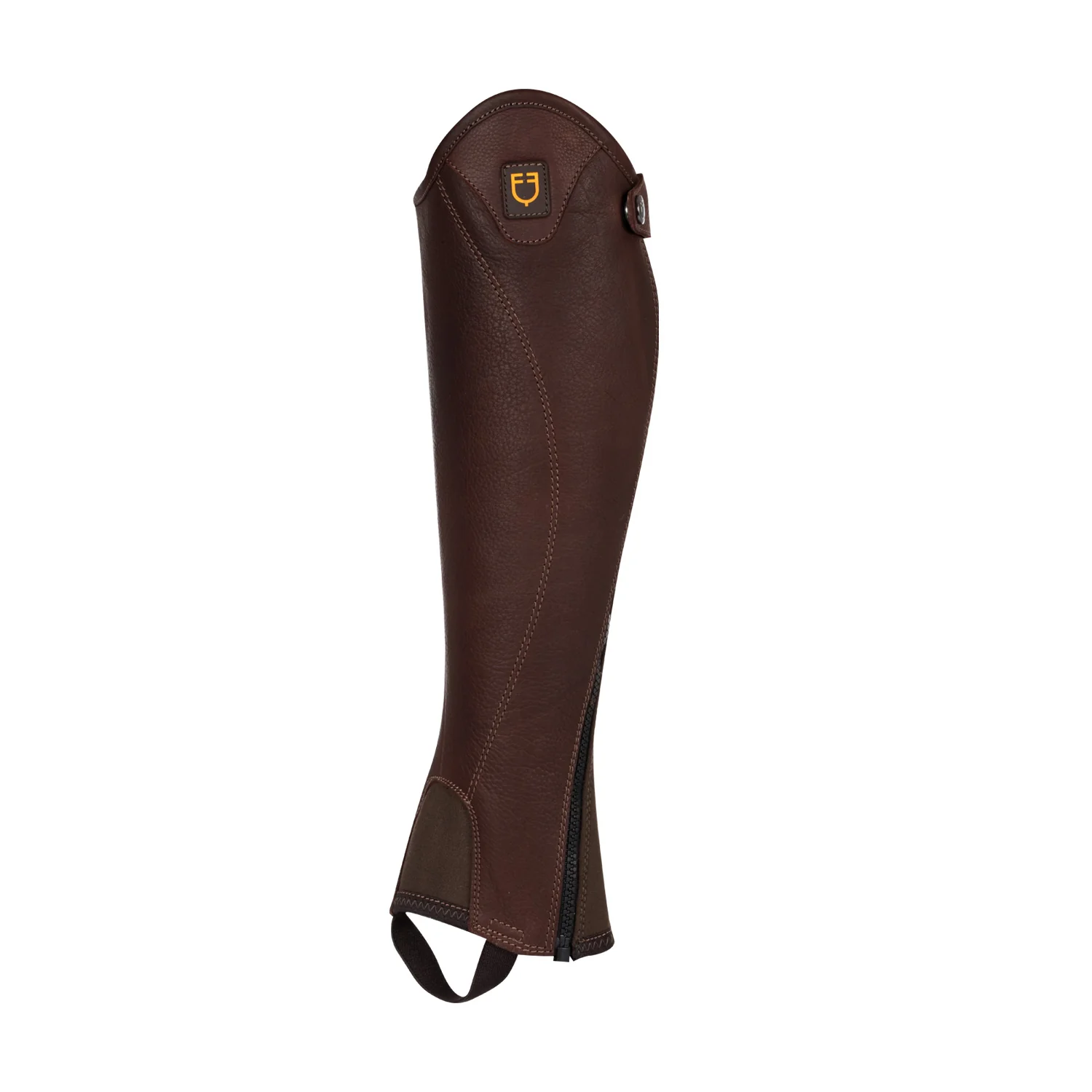 Equestro Unisex Short Leather Gaiters With Side Zip - Image 7