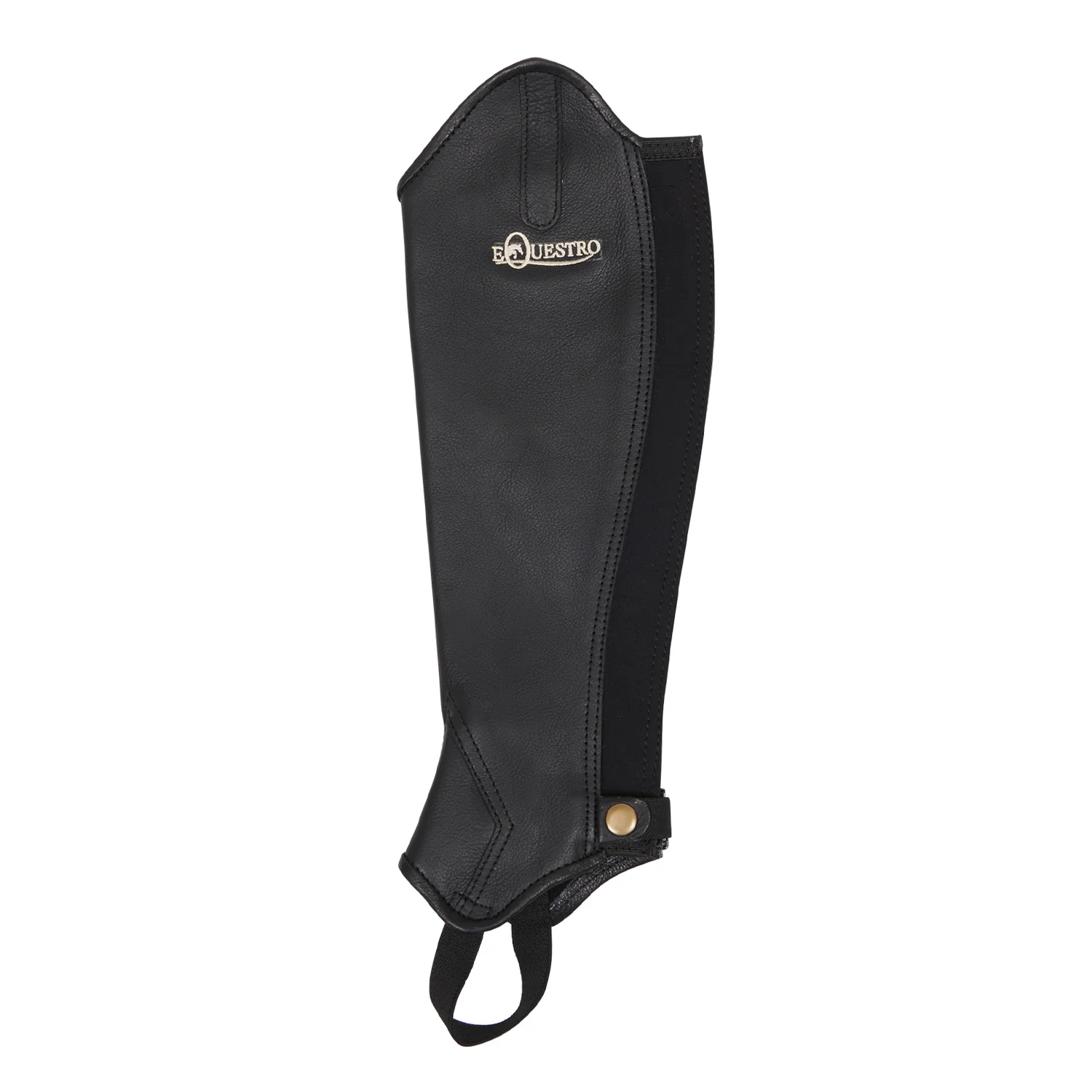 Equestro Unisex Soft Leather Gaiters With Rear Zip