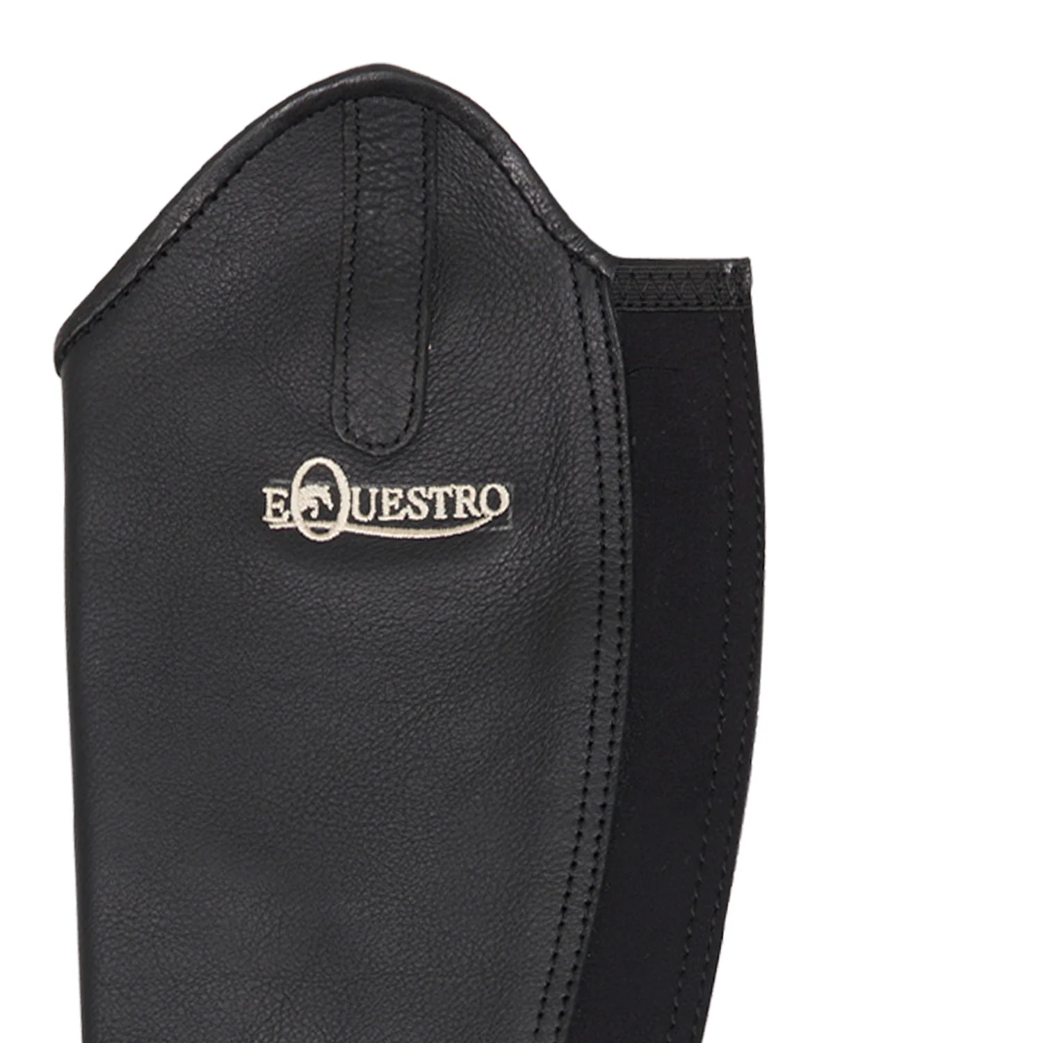 Equestro Unisex Soft Leather Gaiters With Rear Zip - Image 3