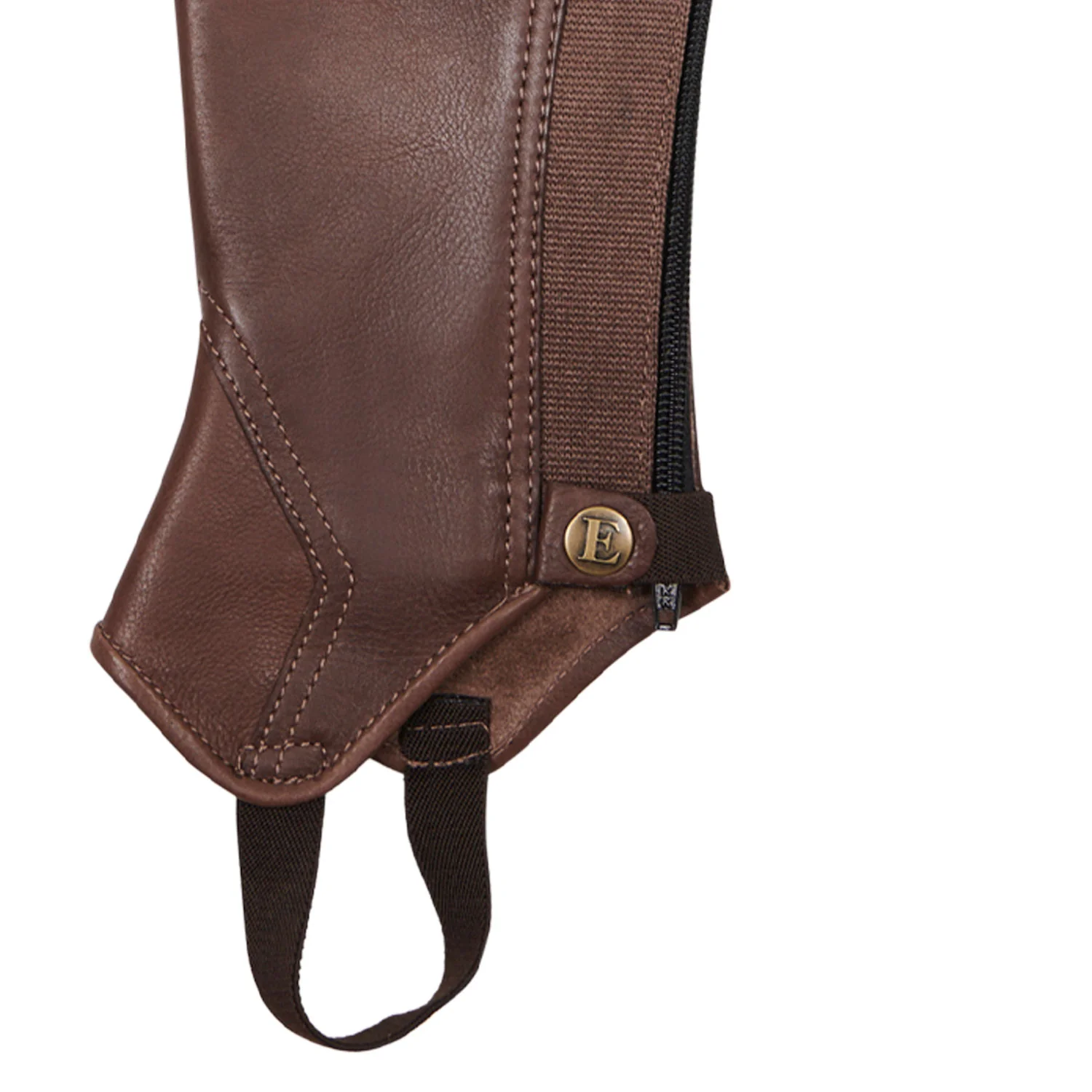 Equestro Unisex Soft Leather Gaiters With Rear Zip - Image 5