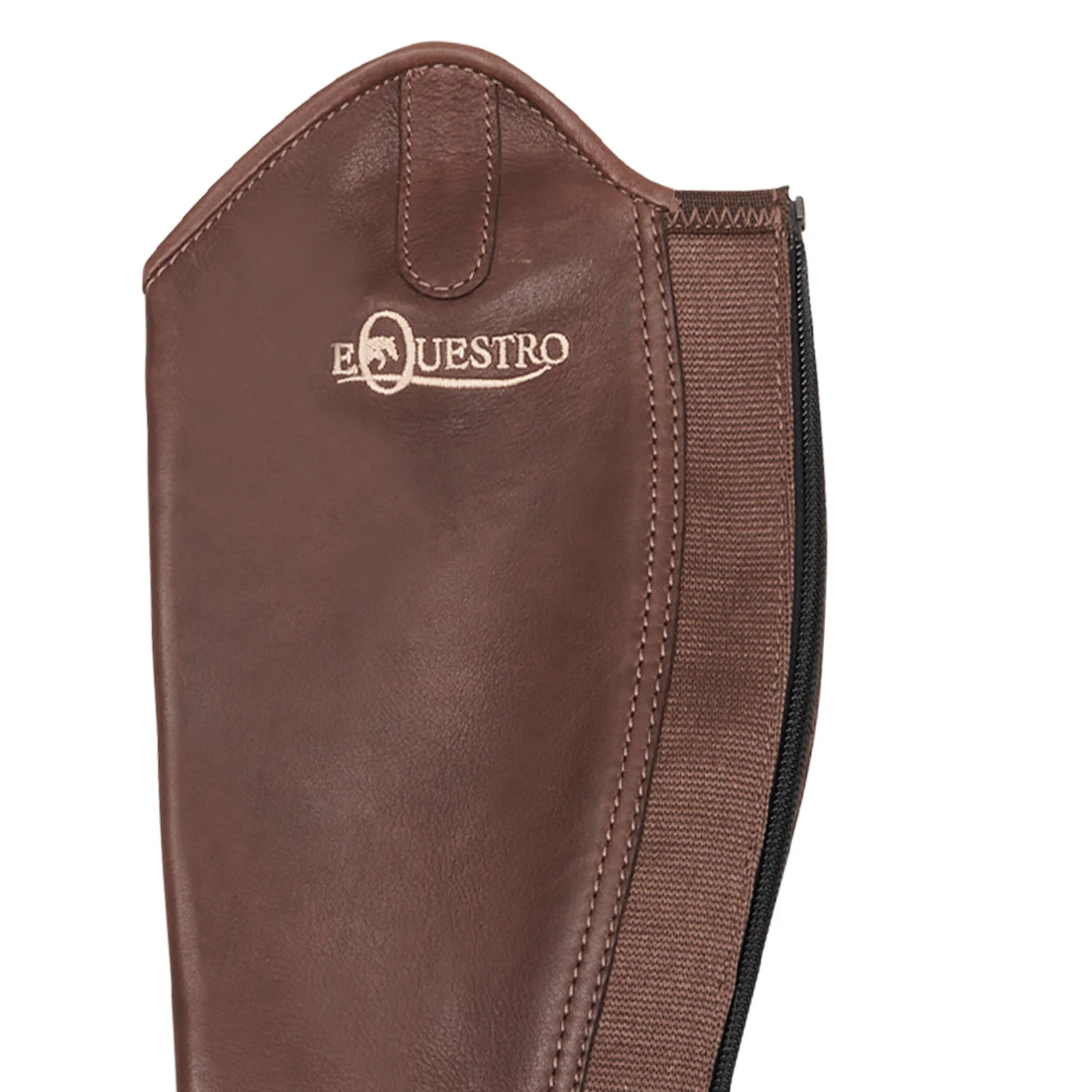 Equestro Unisex Soft Leather Gaiters With Rear Zip - Image 6