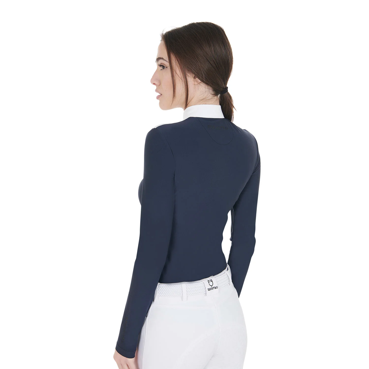 Equestro Women's Competition Polo Shirt In Technical And Mesh Fabric - Image 19