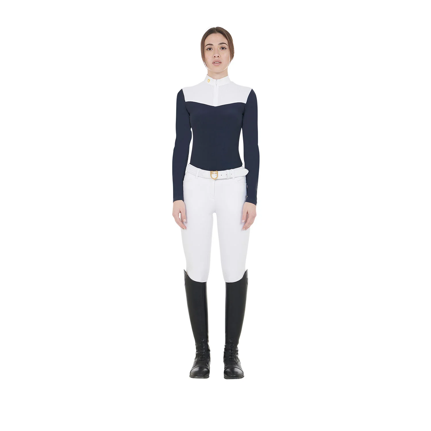 Equestro Women's Competition Polo Shirt In Technical And Mesh Fabric - Image 23
