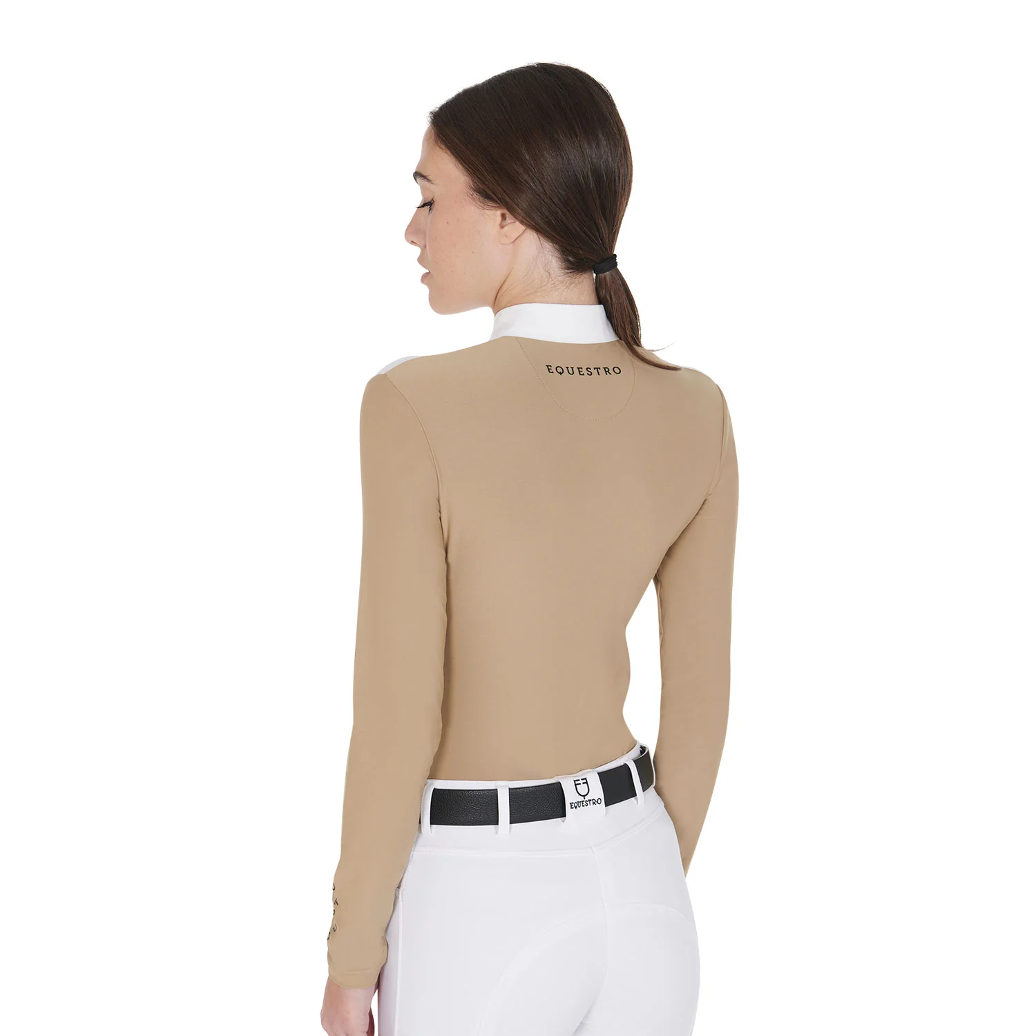 Equestro Women's Competition Polo Shirt In Technical And Mesh Fabric - Image 25