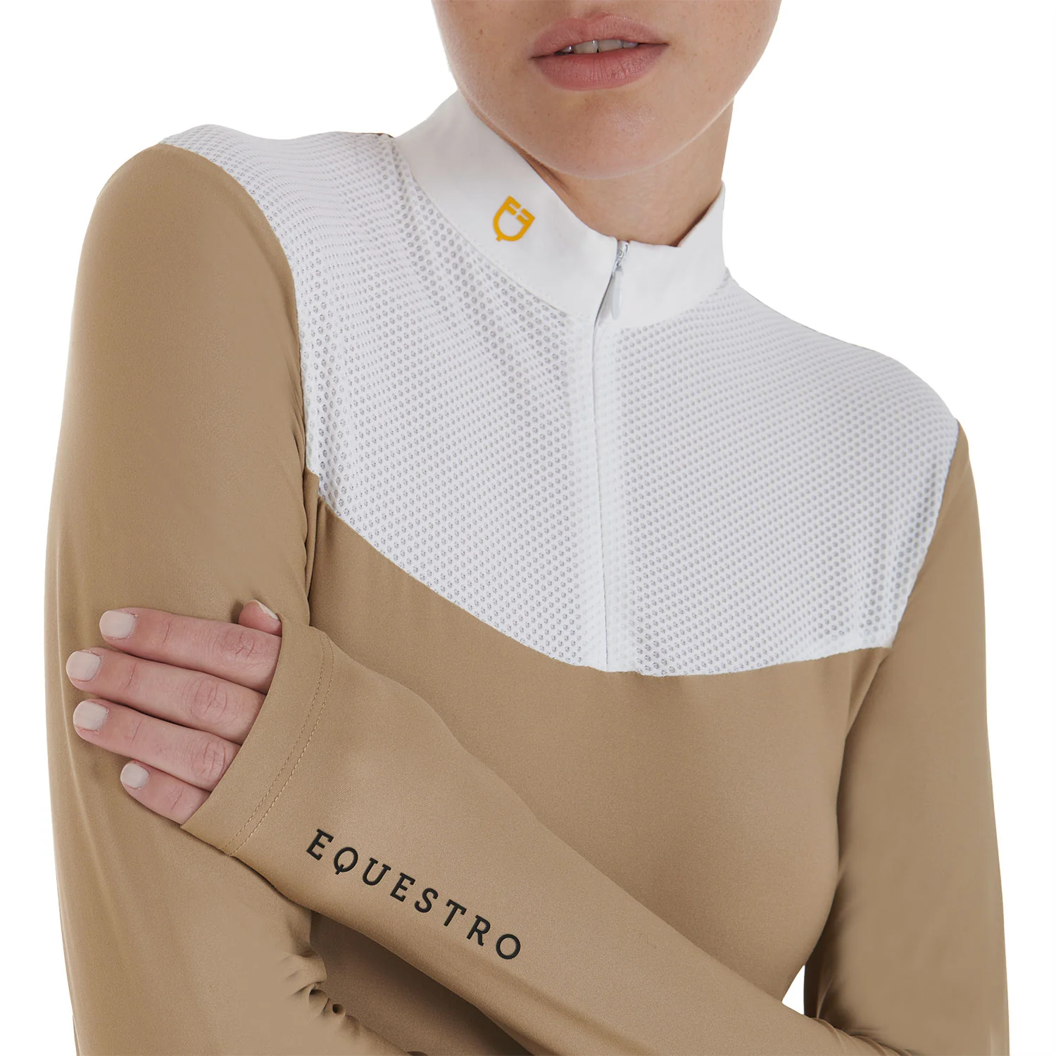 Equestro Women's Competition Polo Shirt In Technical And Mesh Fabric - Image 26