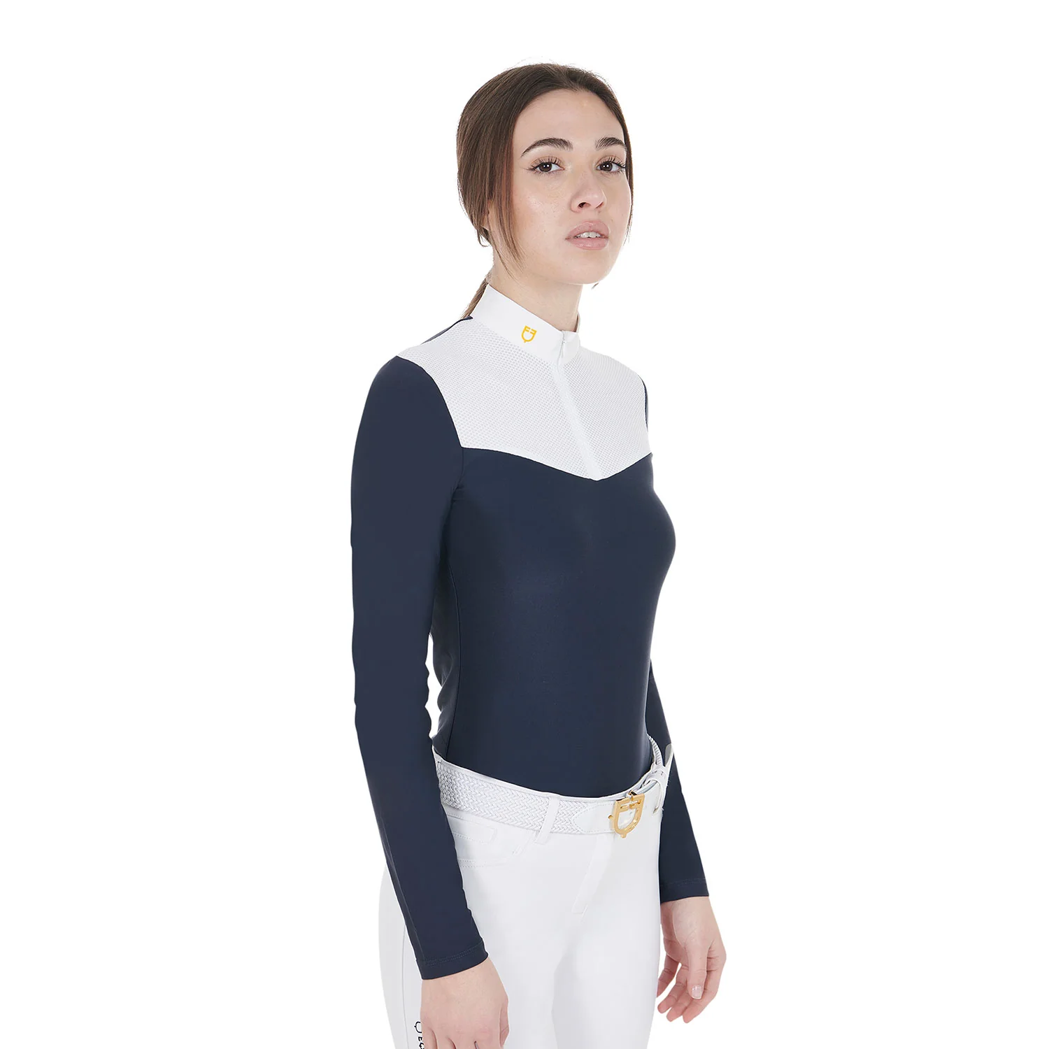 Equestro Women's Competition Polo Shirt In Technical And Mesh Fabric - Image 32