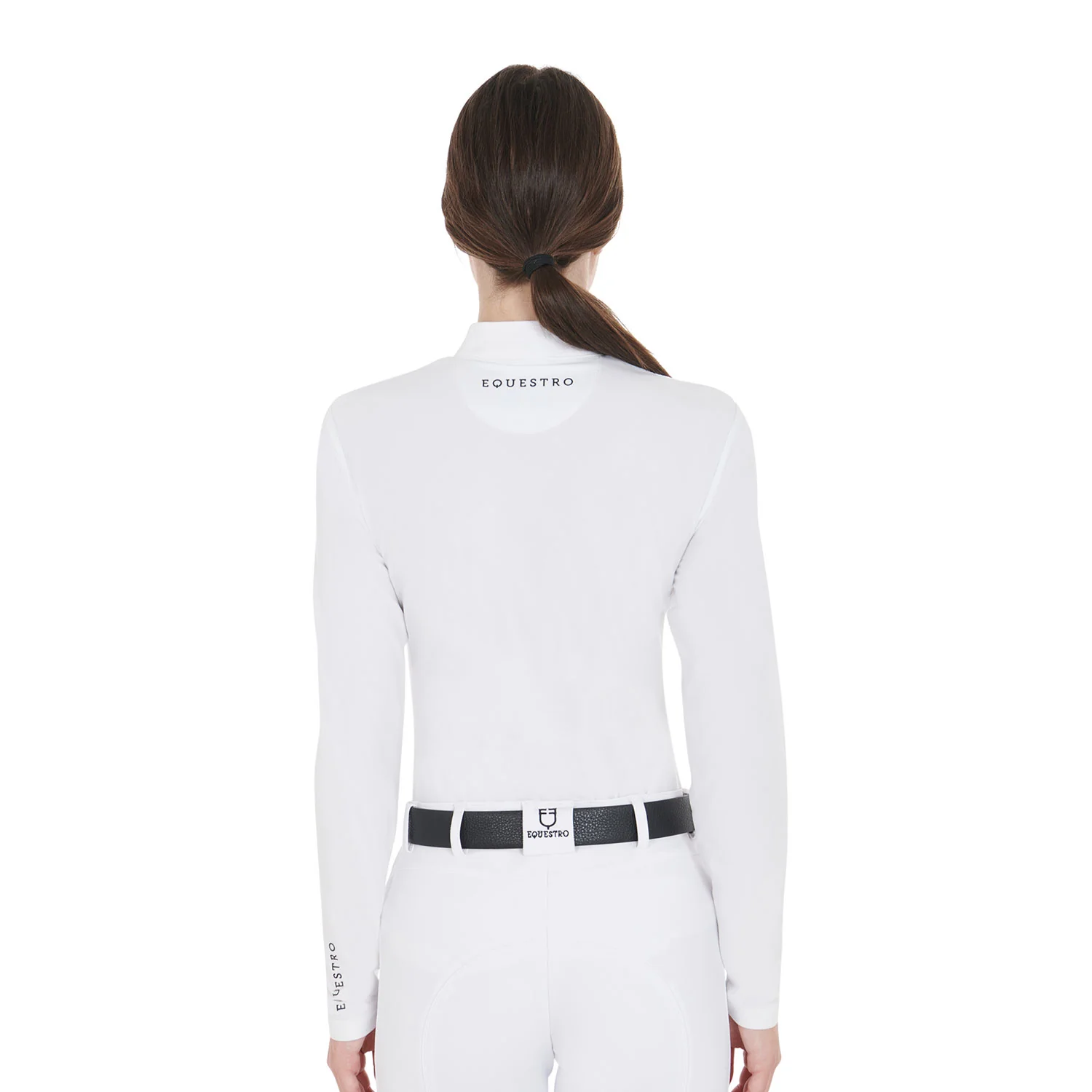 Equestro Women's Competition Polo Shirt In Technical And Mesh Fabric - Image 41