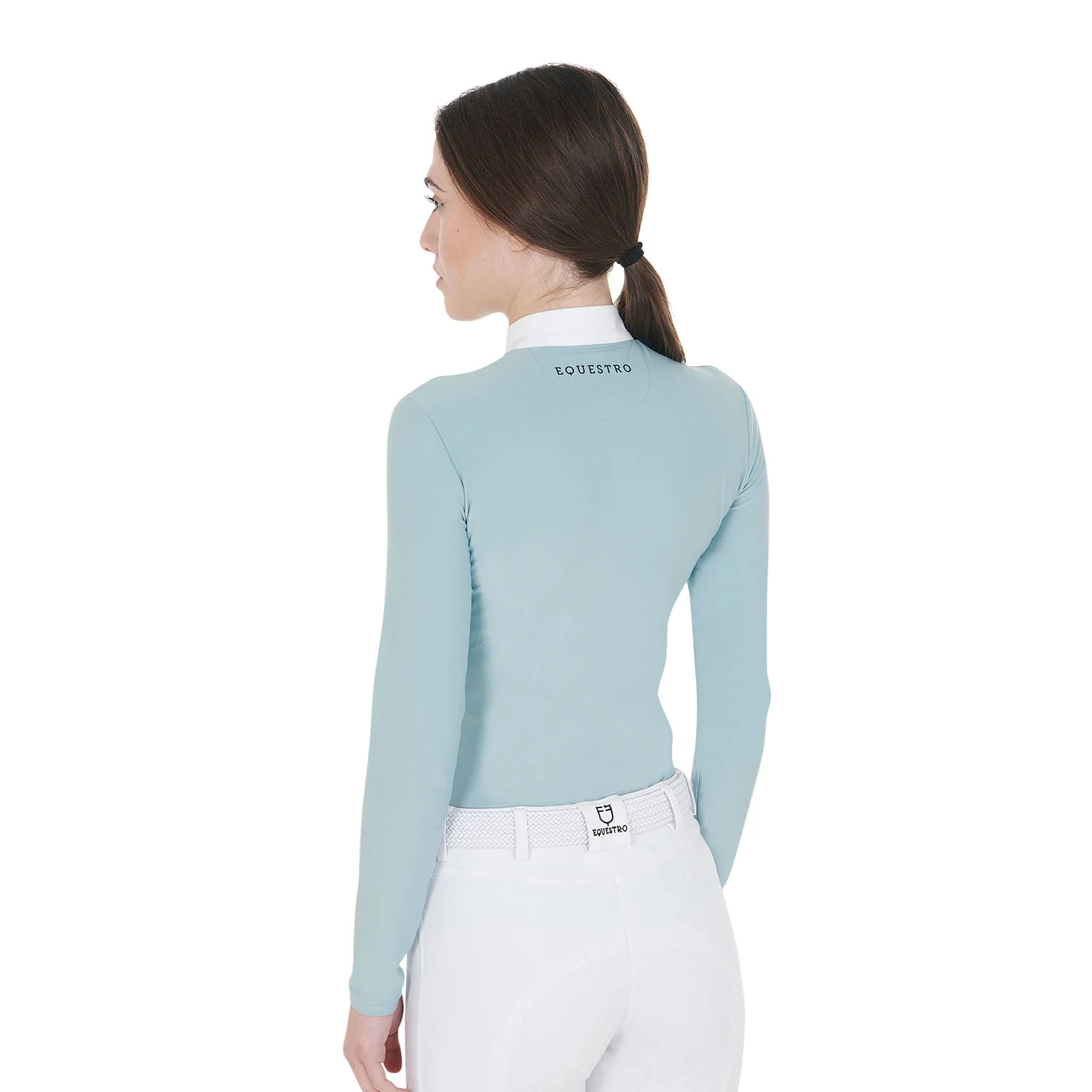 Equestro Women's Competition Polo Shirt In Technical And Mesh Fabric - Image 8