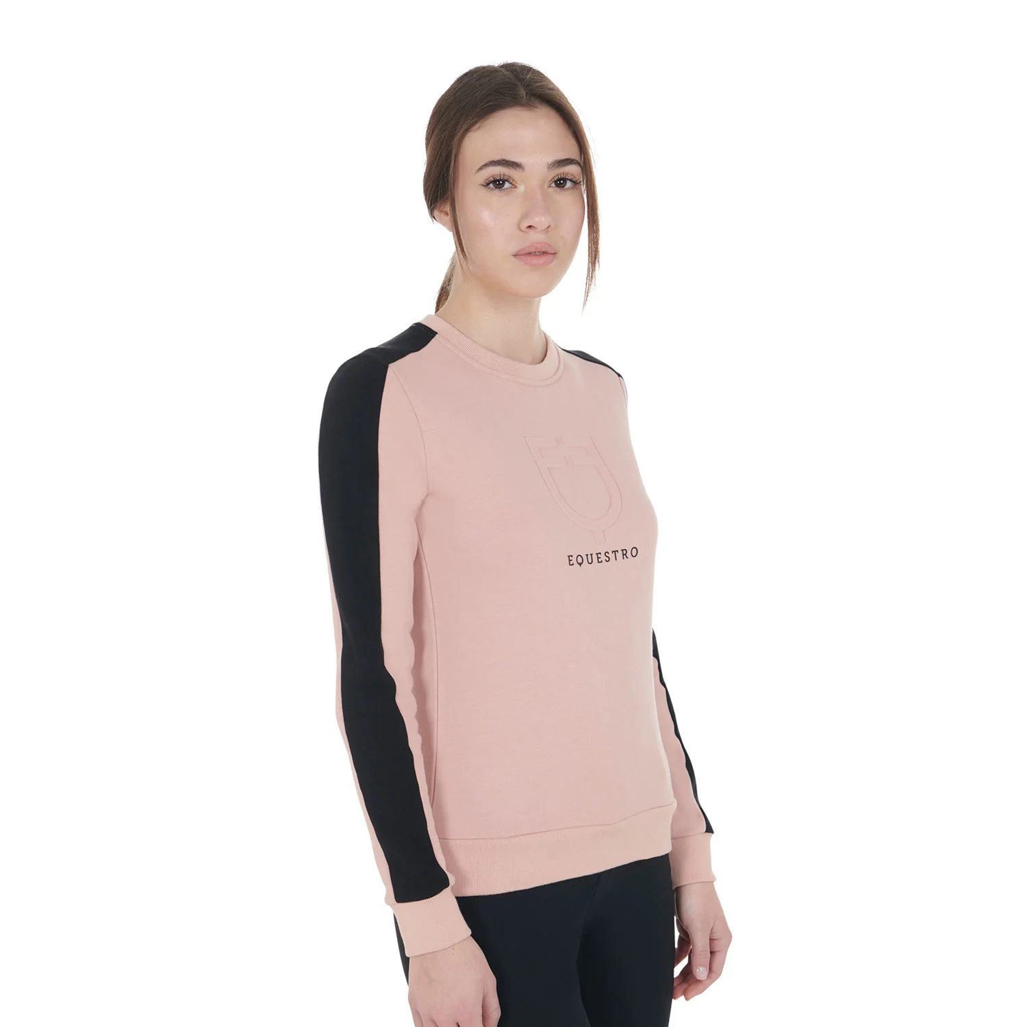Equestro Women's Crewneck Sweatshirt With Printed Logo - Image 10
