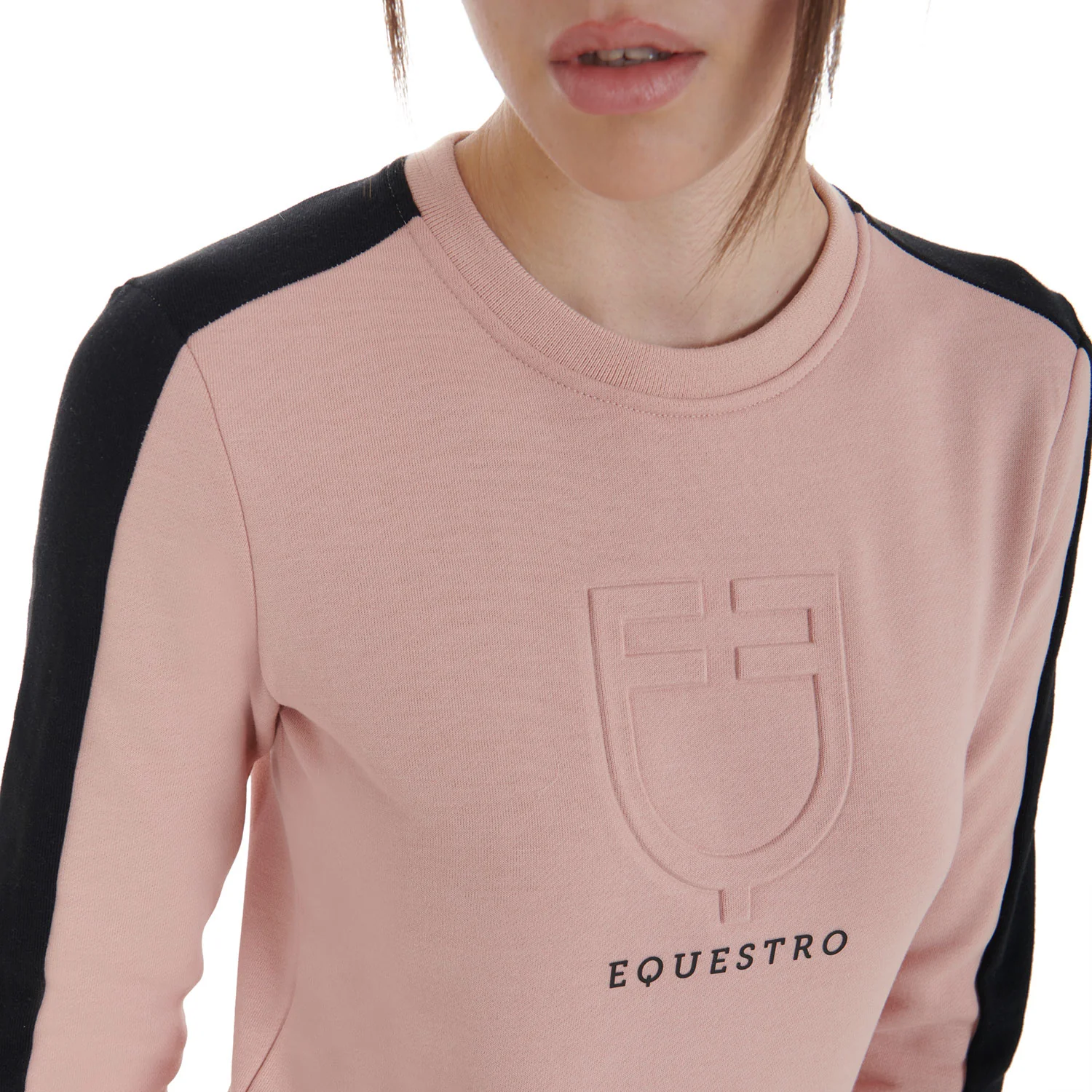 Equestro Women's Crewneck Sweatshirt With Printed Logo - Image 9