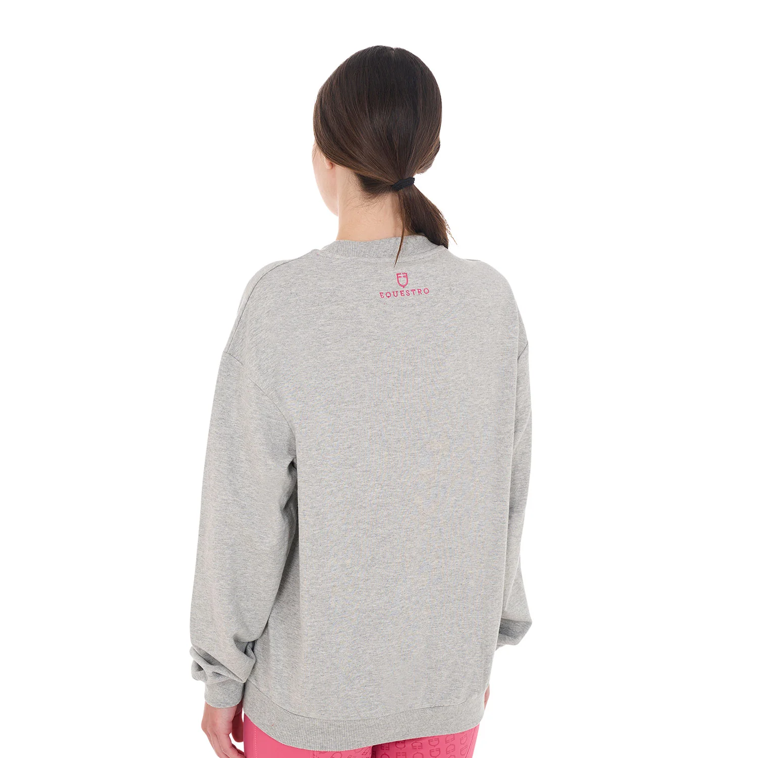 Equestro Women's Crewneck Sweatshirt With Sponge Lettering - Image 2