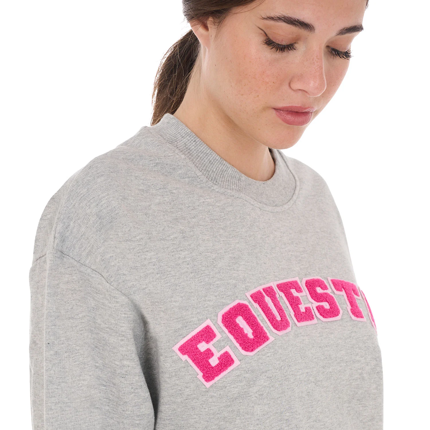 Equestro Women's Crewneck Sweatshirt With Sponge Lettering - Image 3