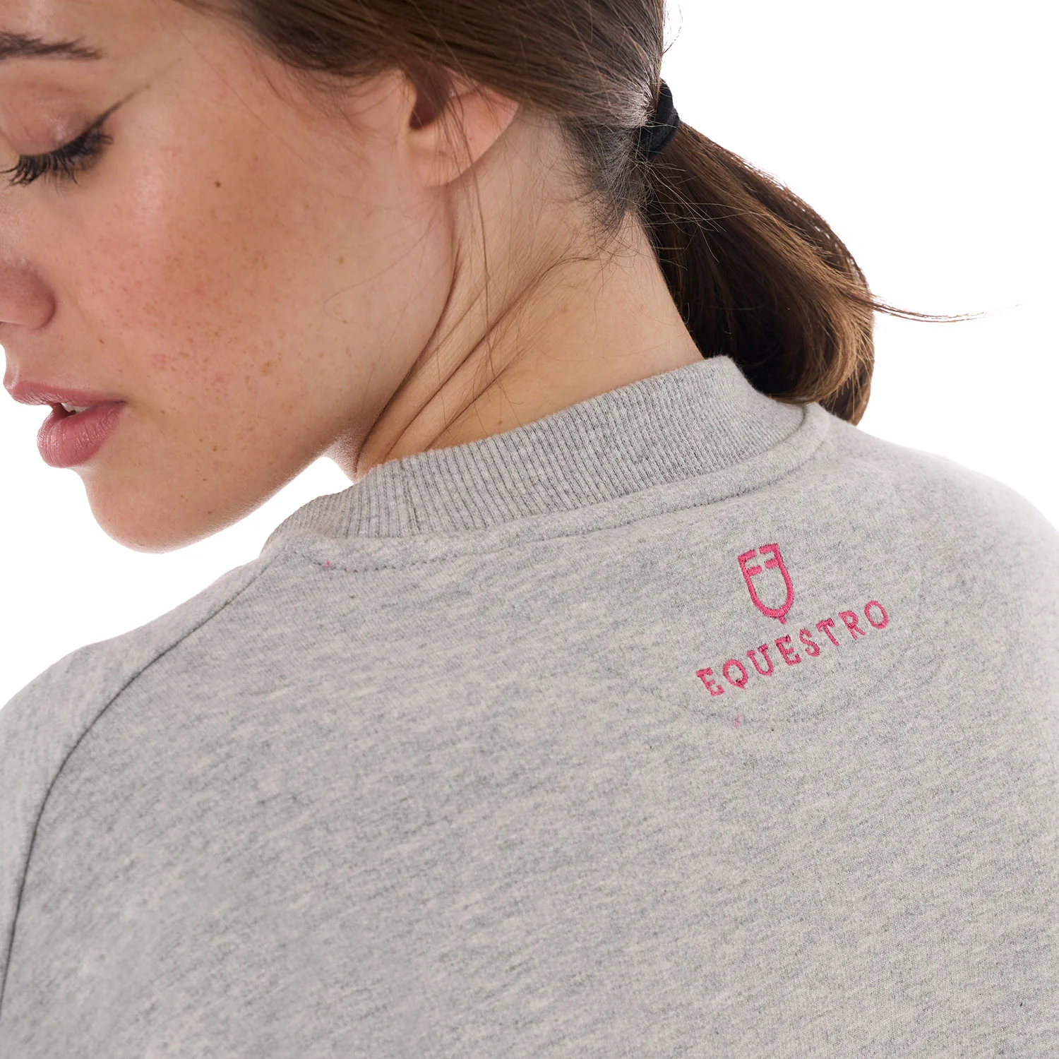 Equestro Women's Crewneck Sweatshirt With Sponge Lettering - Image 4
