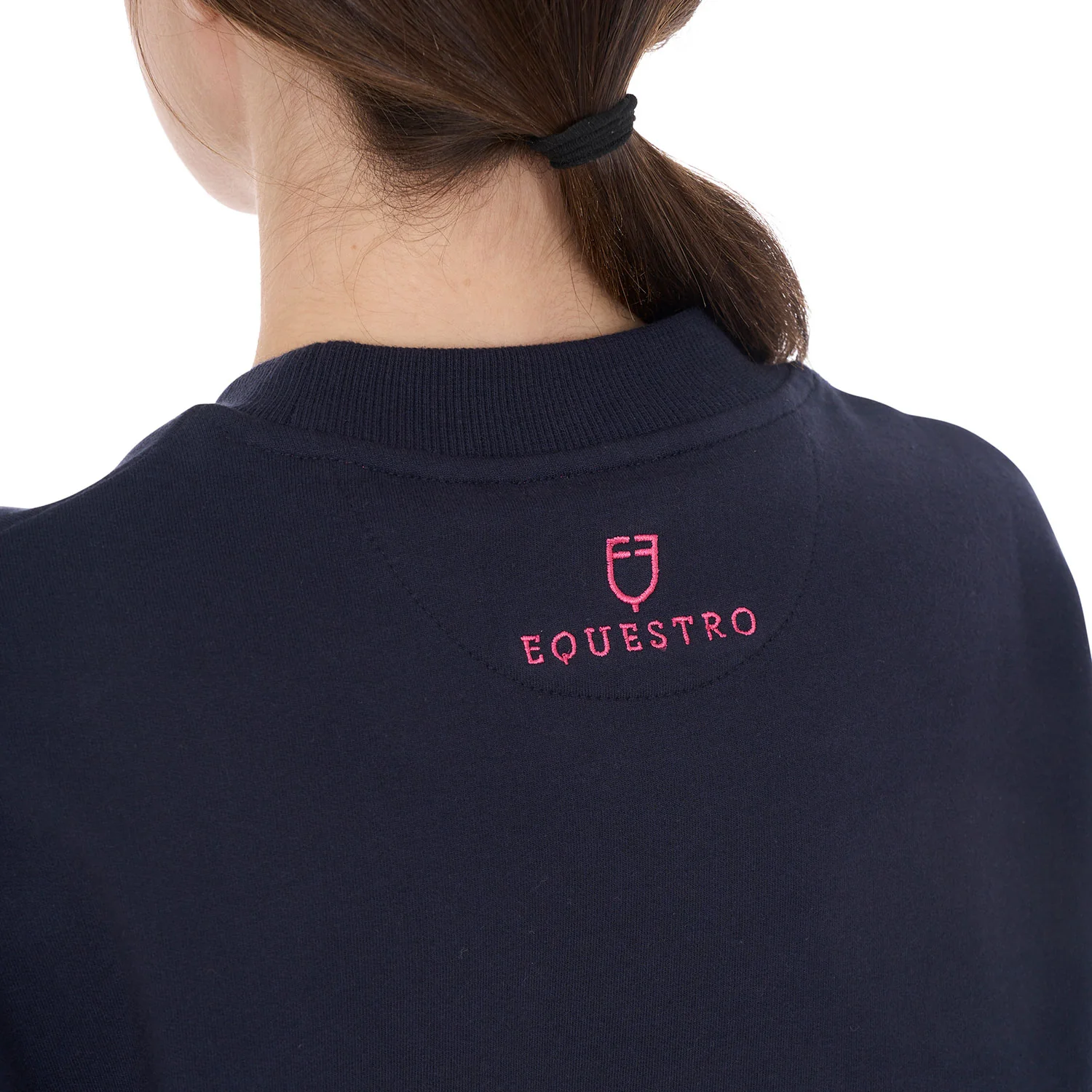 Equestro Women's Crewneck Sweatshirt With Sponge Lettering - Image 9