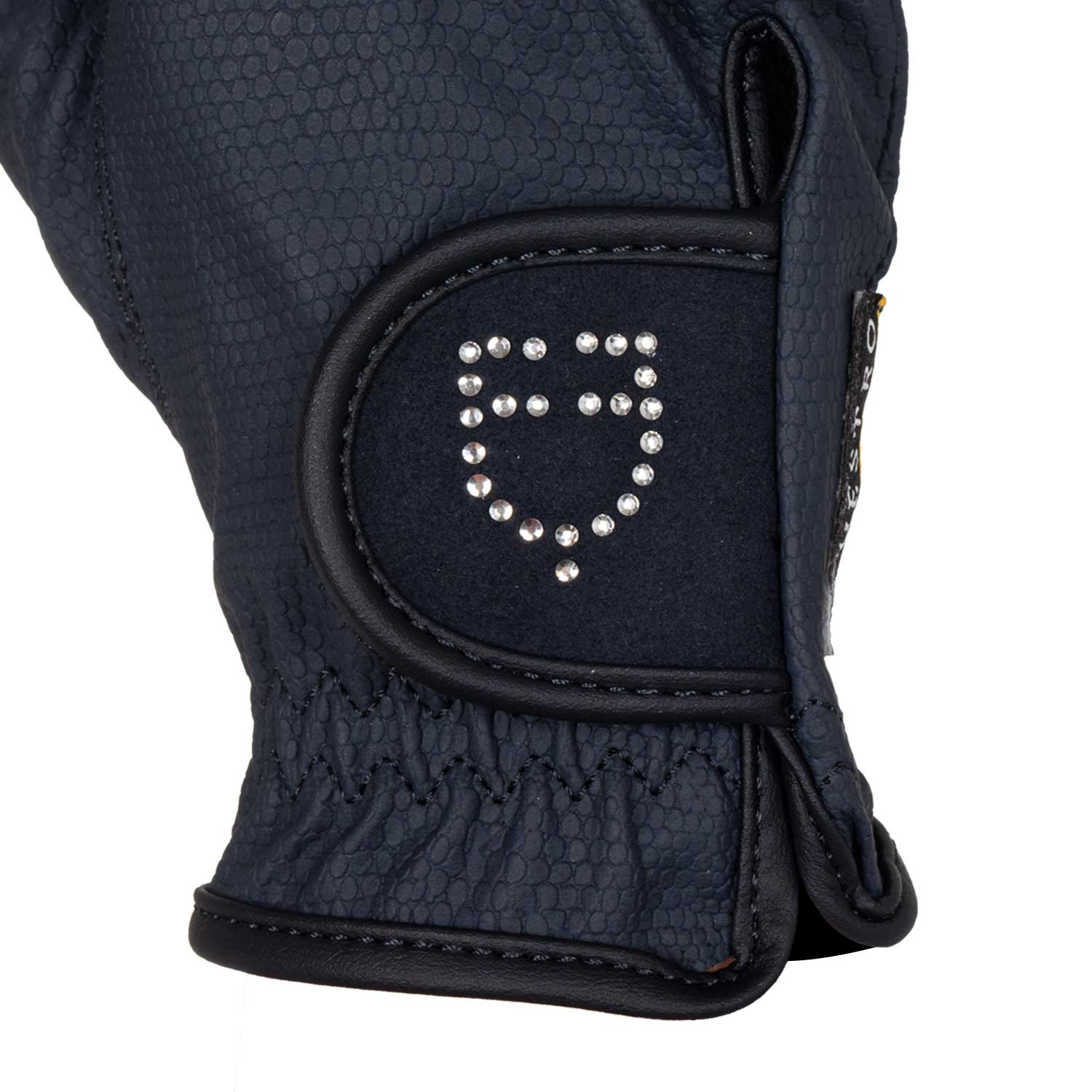 Equestro Women's Gloves In Soft Technical Fabric With Glitter Logo - Image 8