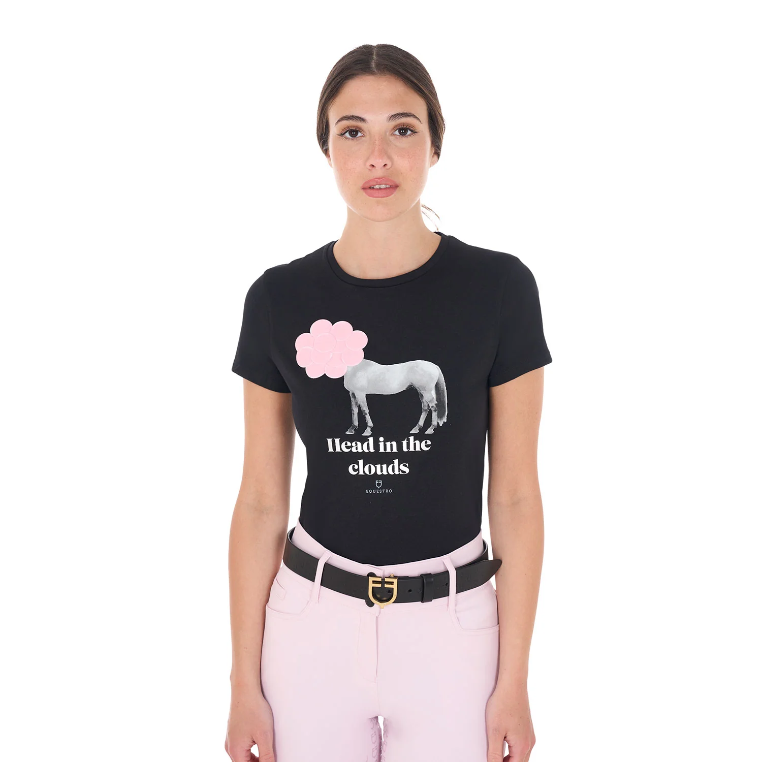 Equestro Women's Head In The Clouds Cotton T-Shirt