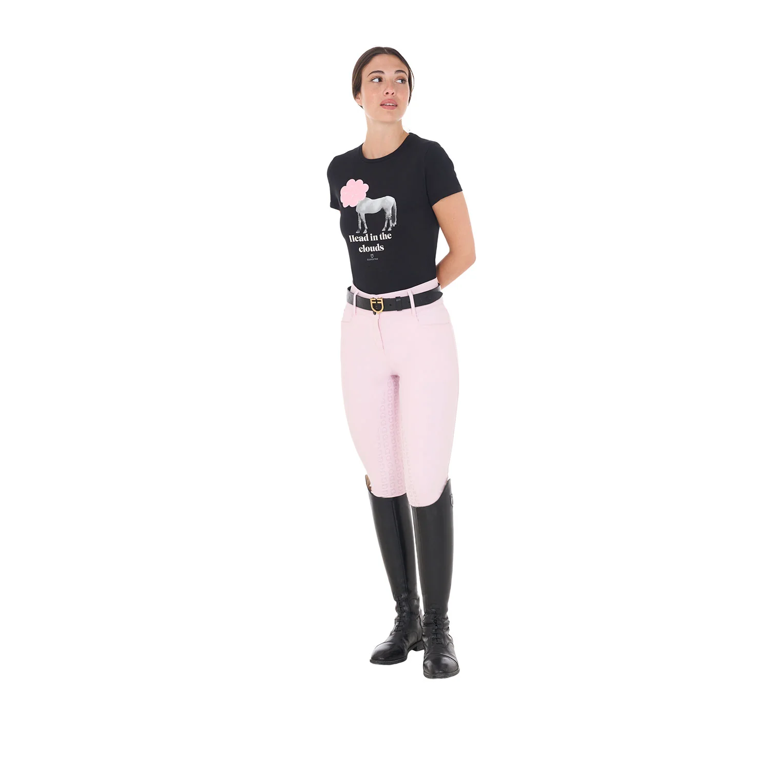 Equestro Women's Head In The Clouds Cotton T-Shirt - Image 4