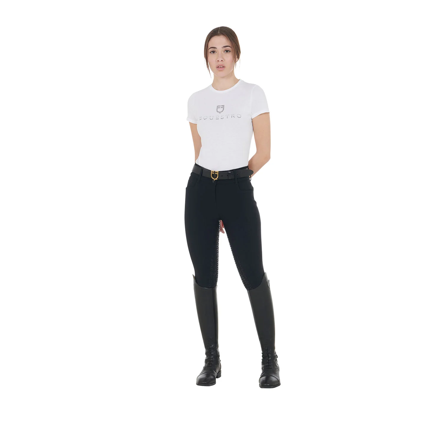 Equestro Women's High-Waisted Full Grip Breeches - Image 16
