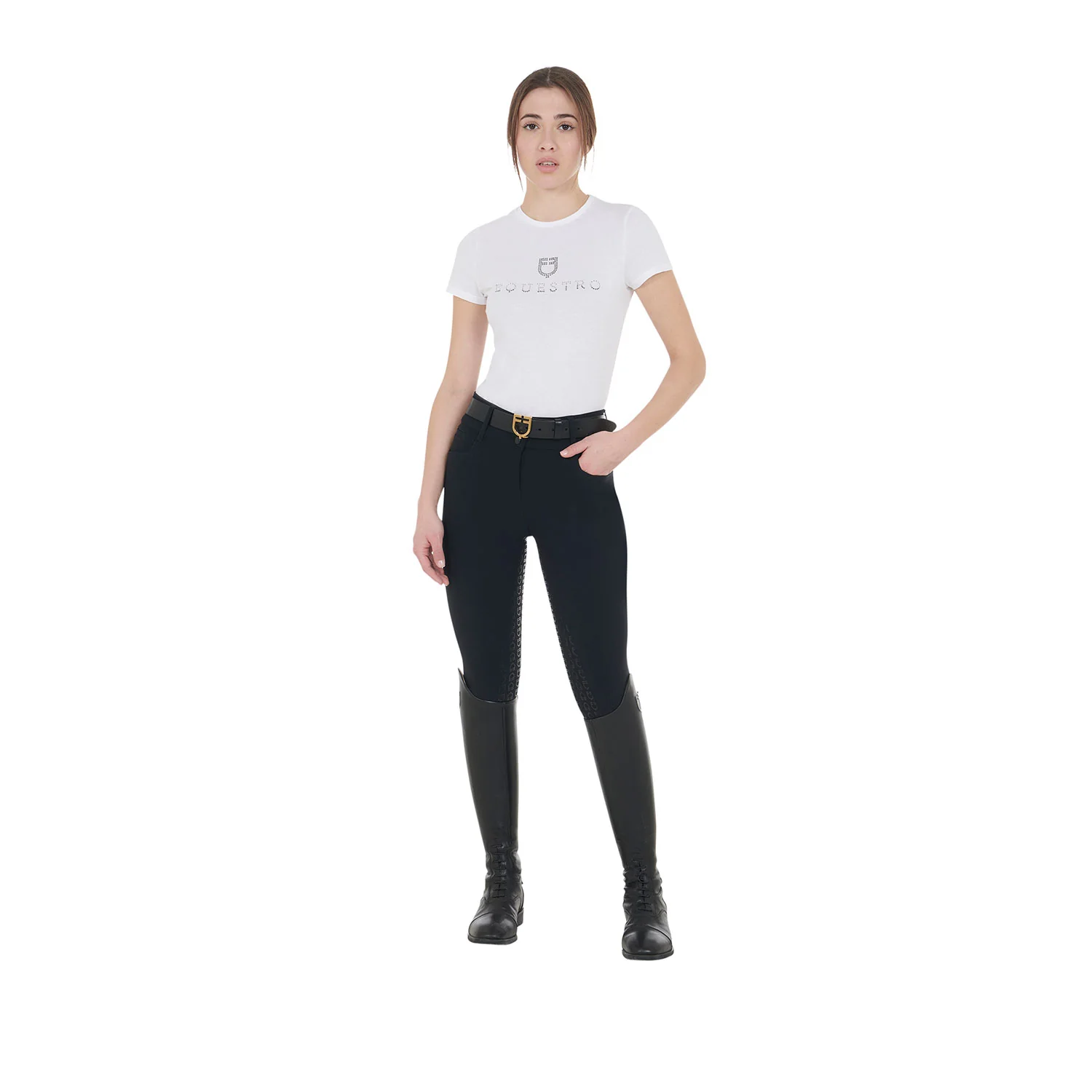 Equestro Women's High-Waisted Full Grip Breeches - Image 17