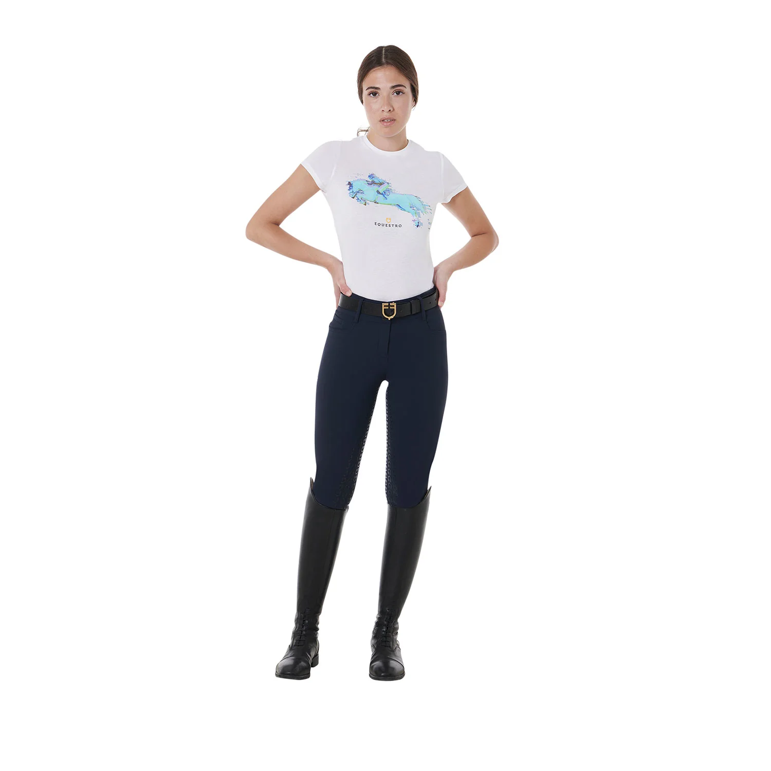 Equestro Women's High-Waisted Full Grip Breeches - Image 25