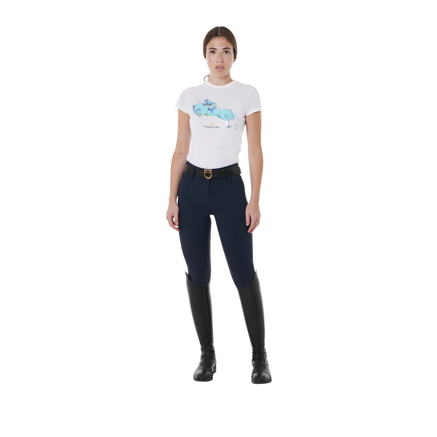 Equestro Women's High-Waisted Full Grip Breeches - Image 26