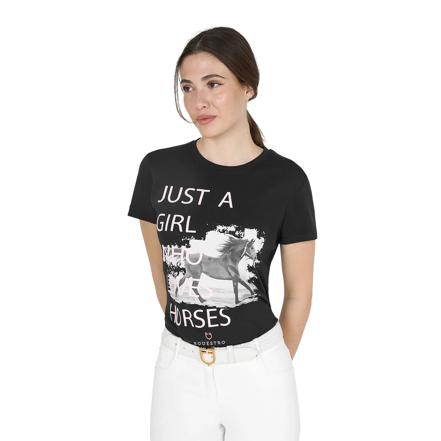 Equestro Women's Horse Lover Cotton T-Shirt - Image 3