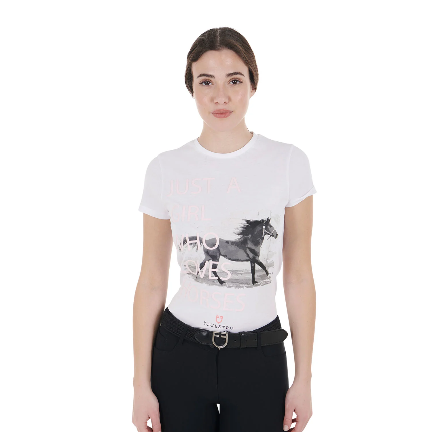 Equestro Women's Horse Lover Cotton T-Shirt - Image 4