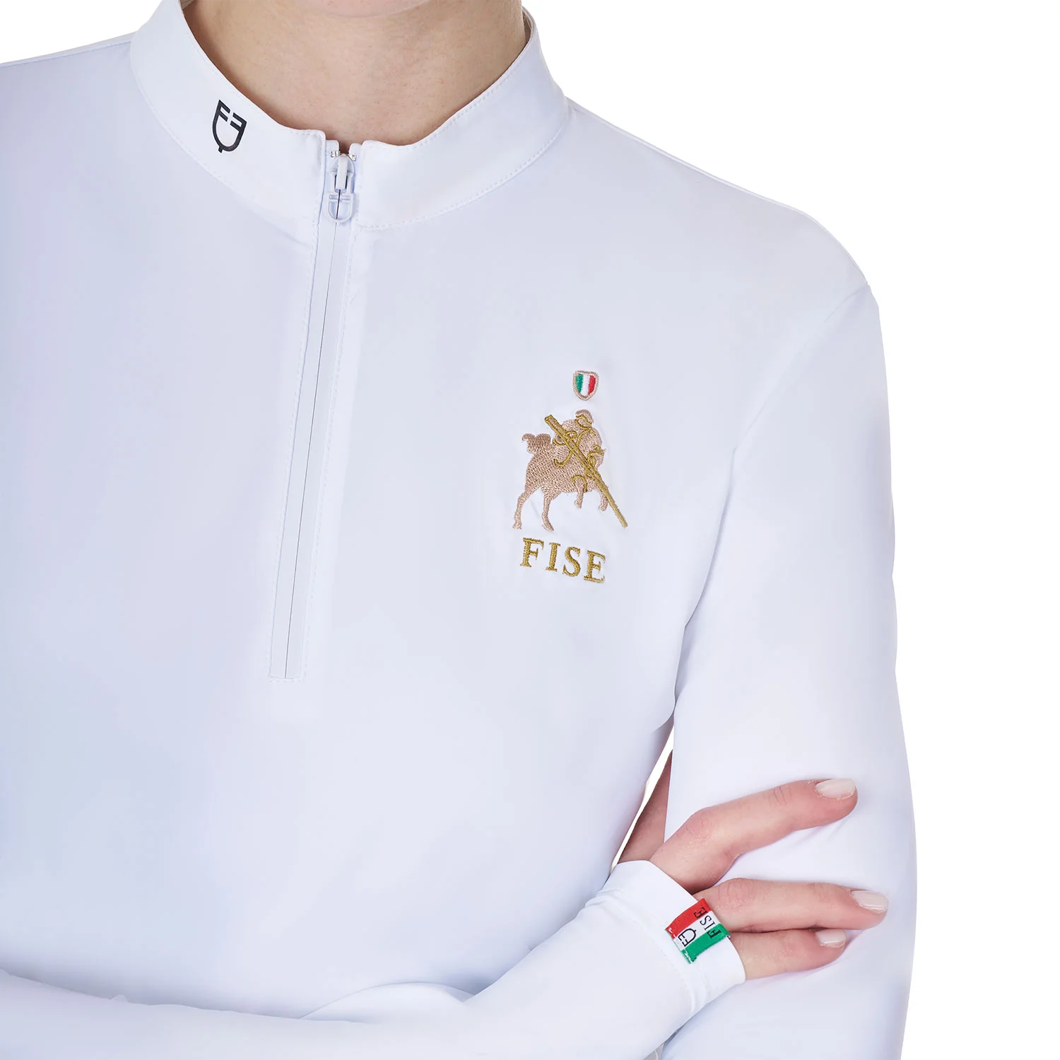 Equestro Women's Long-Sleeved Competition Polo Shirt Equestro X Fise - Image 3