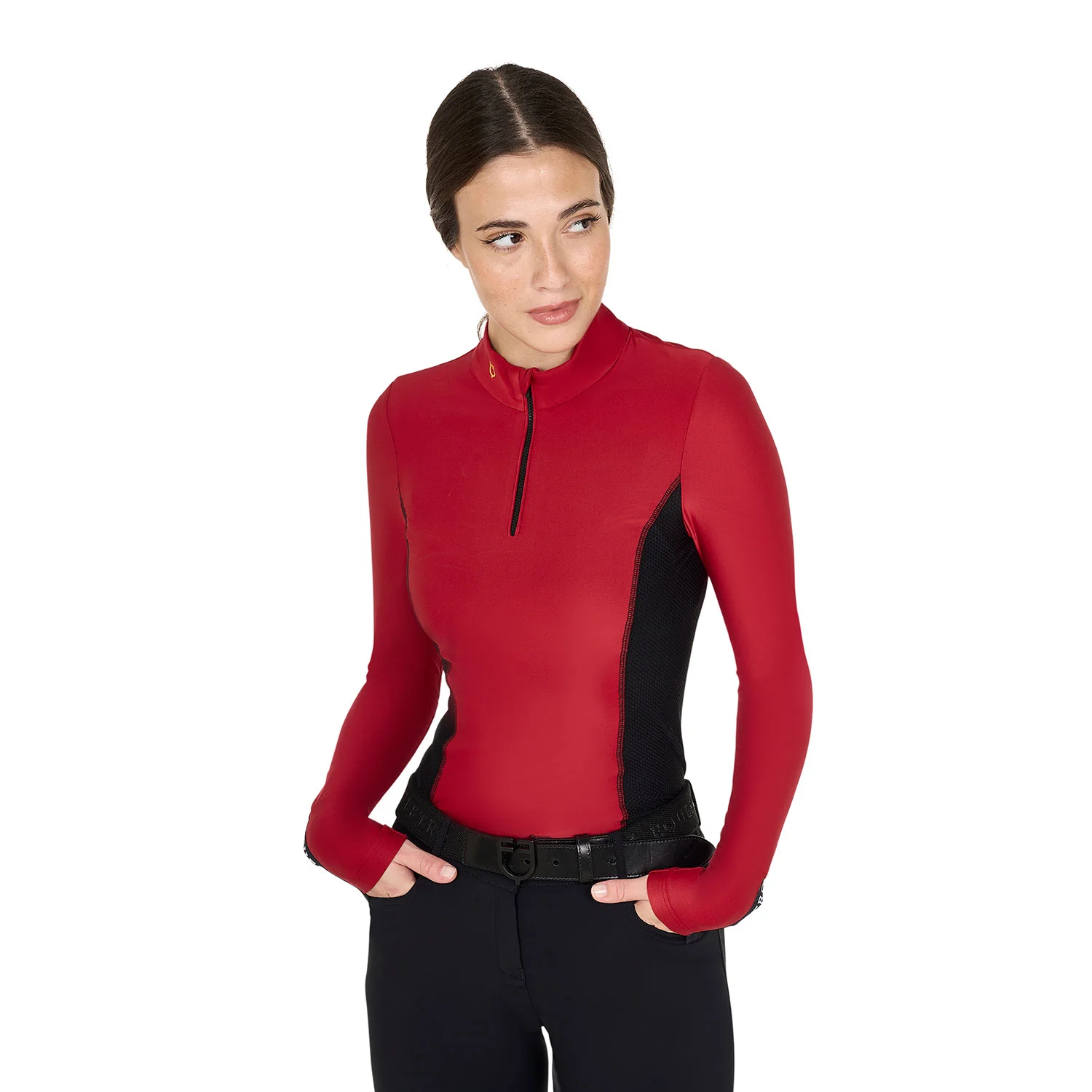 Equestro Women's Long-Sleeved Training Technical Polo Shirt - Image 30